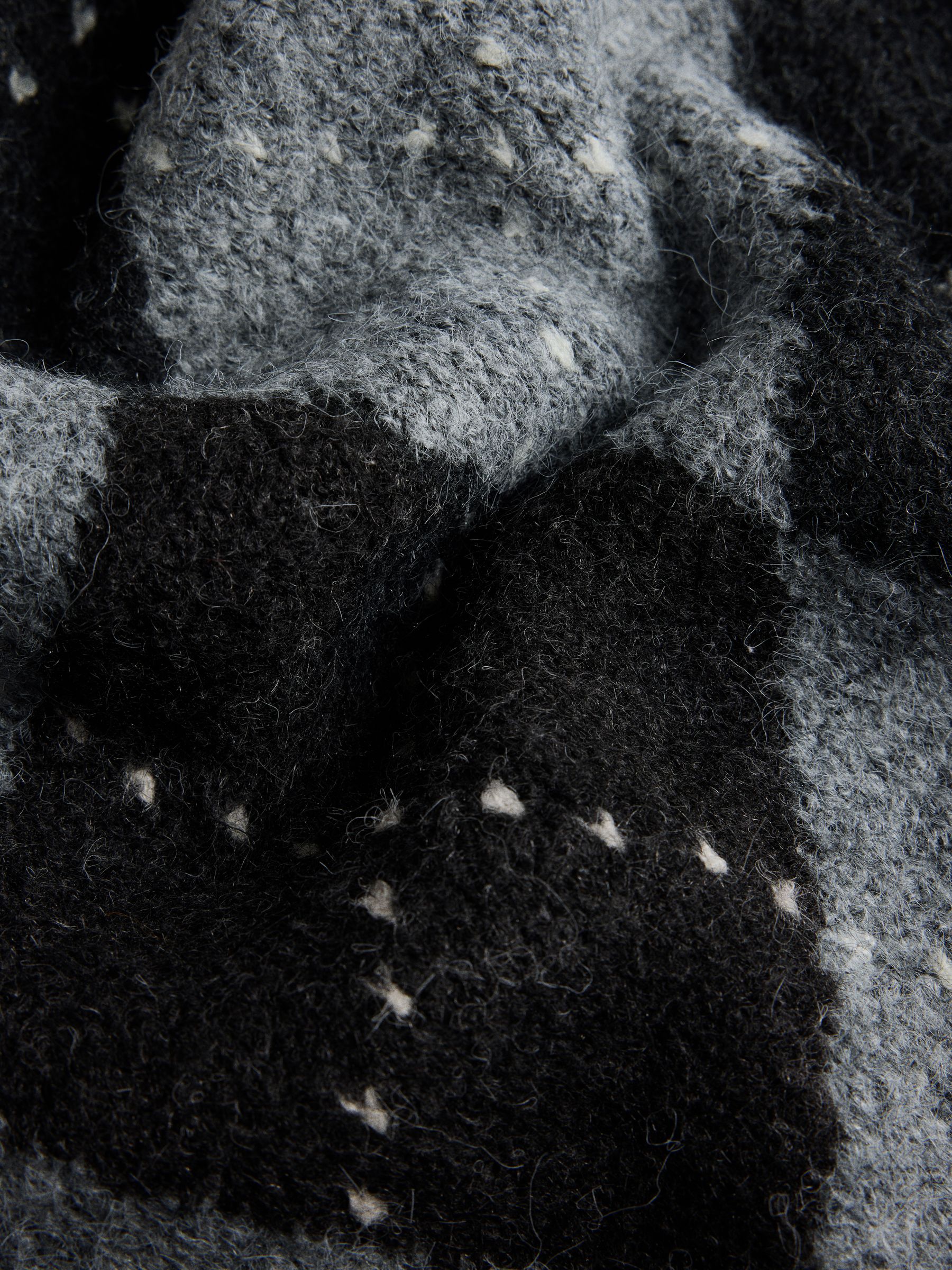 The Set Fluffy Crew Neck Jumper - Grey - Regular - SIP Still Life
