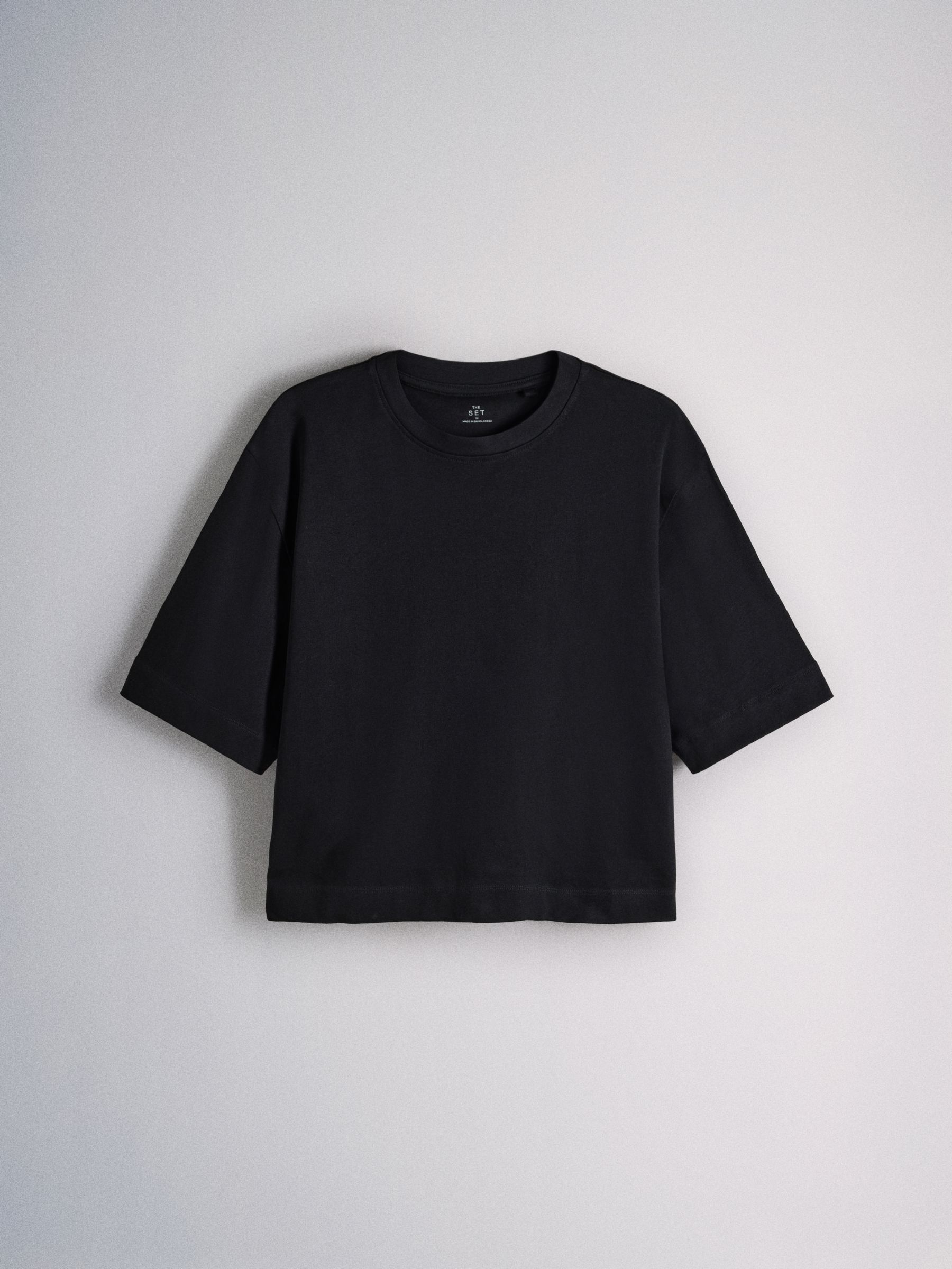 The Set 5 Pack Heavyweight Relaxed Short Sleeve T-Shirts - Black/Cobalt Blue/Charcoal/Grey Marl/White - Regular - SIP Still Life
