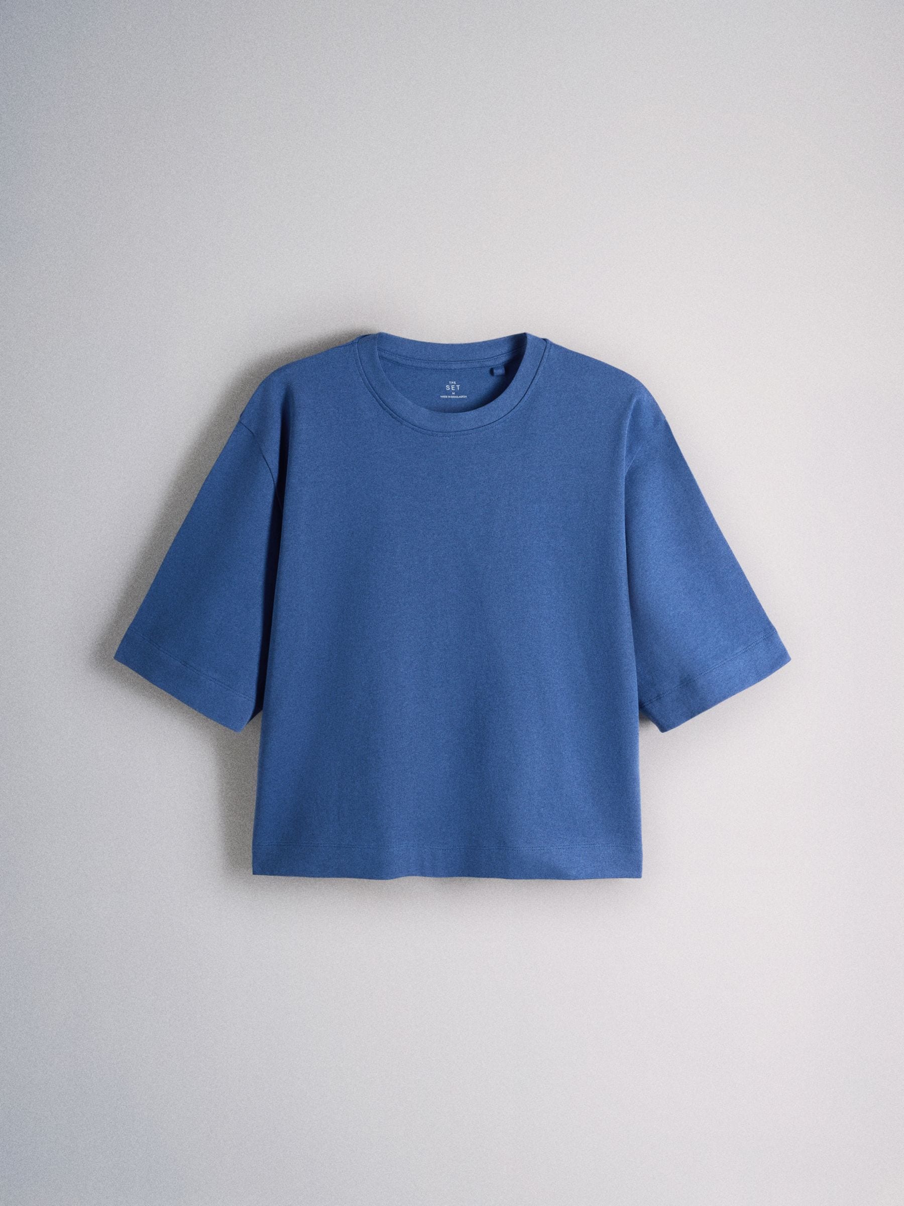 The Set 5 Pack Heavyweight Relaxed Short Sleeve T-Shirts - Black/Cobalt Blue/Charcoal/Grey Marl/White - Regular - SIP Still Life