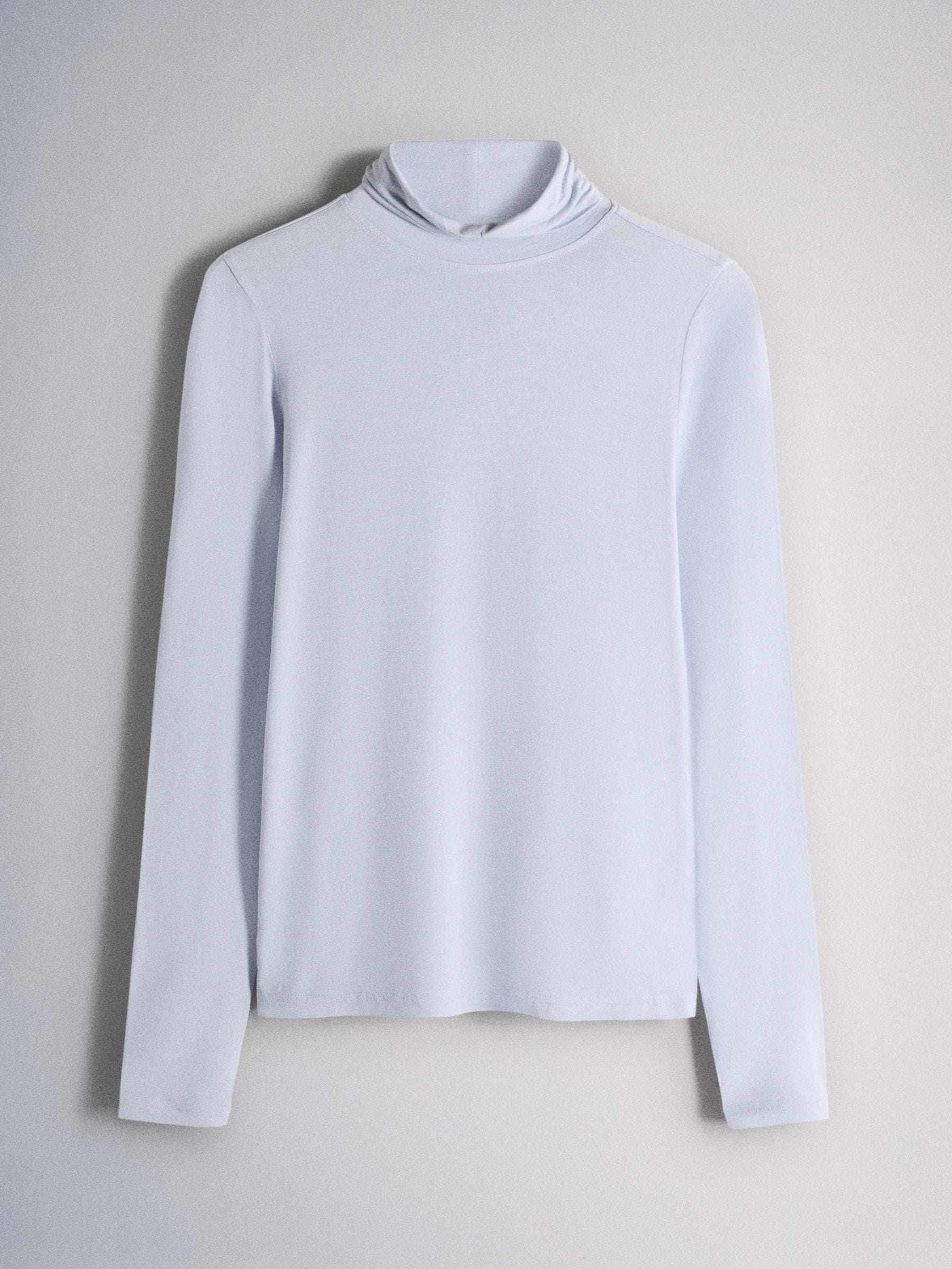 The Set High Neck Long Sleeve Slinky T-Shirt  4 Pack - Navy/Burgundy/Cream/Blue - Regular - SIP Still Life