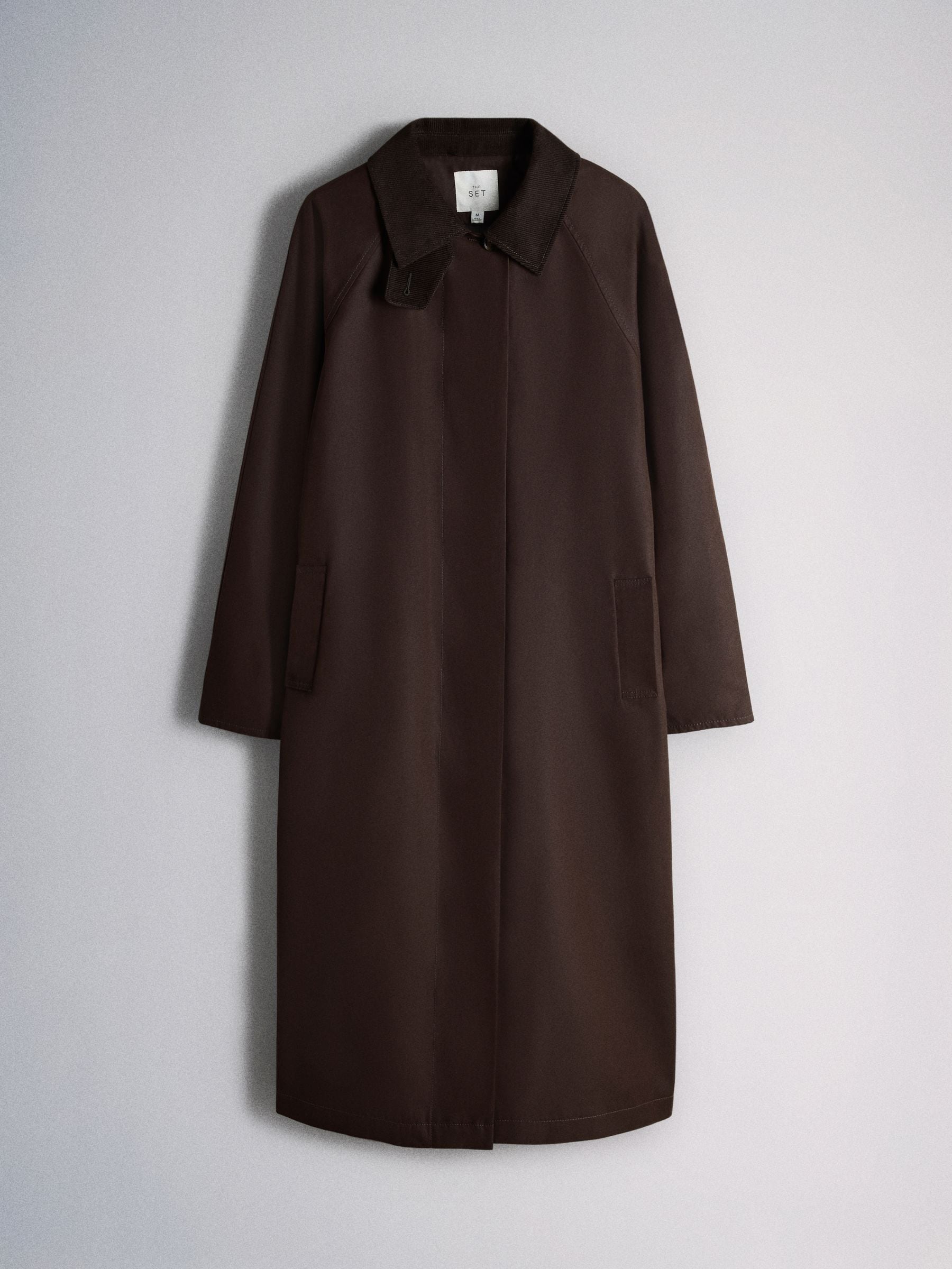 The Set Showerproof Trench Coat - Brown - Regular - SIP Still Life