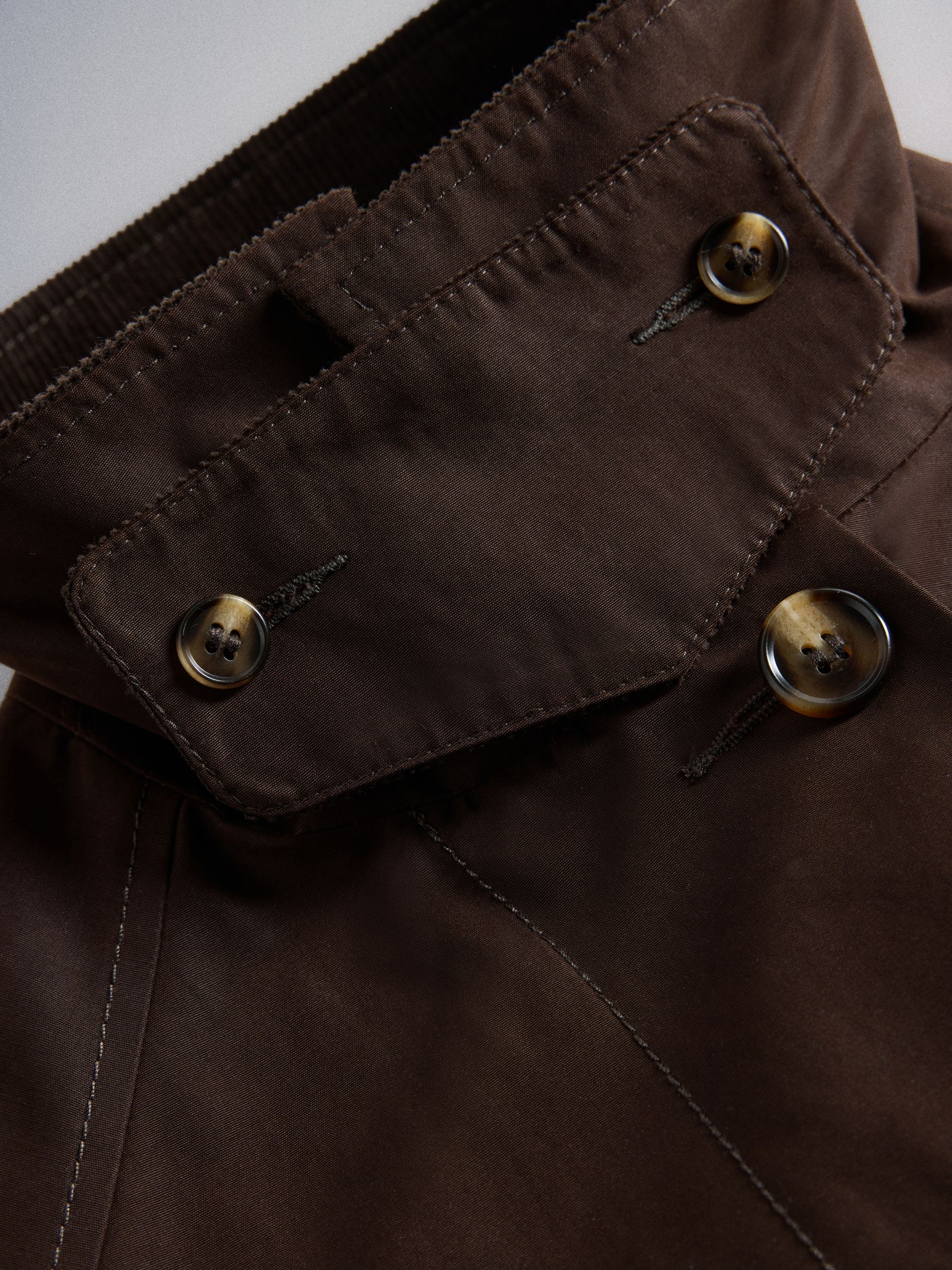 The Set Showerproof Trench Coat - Brown - Regular - SIP Still Life