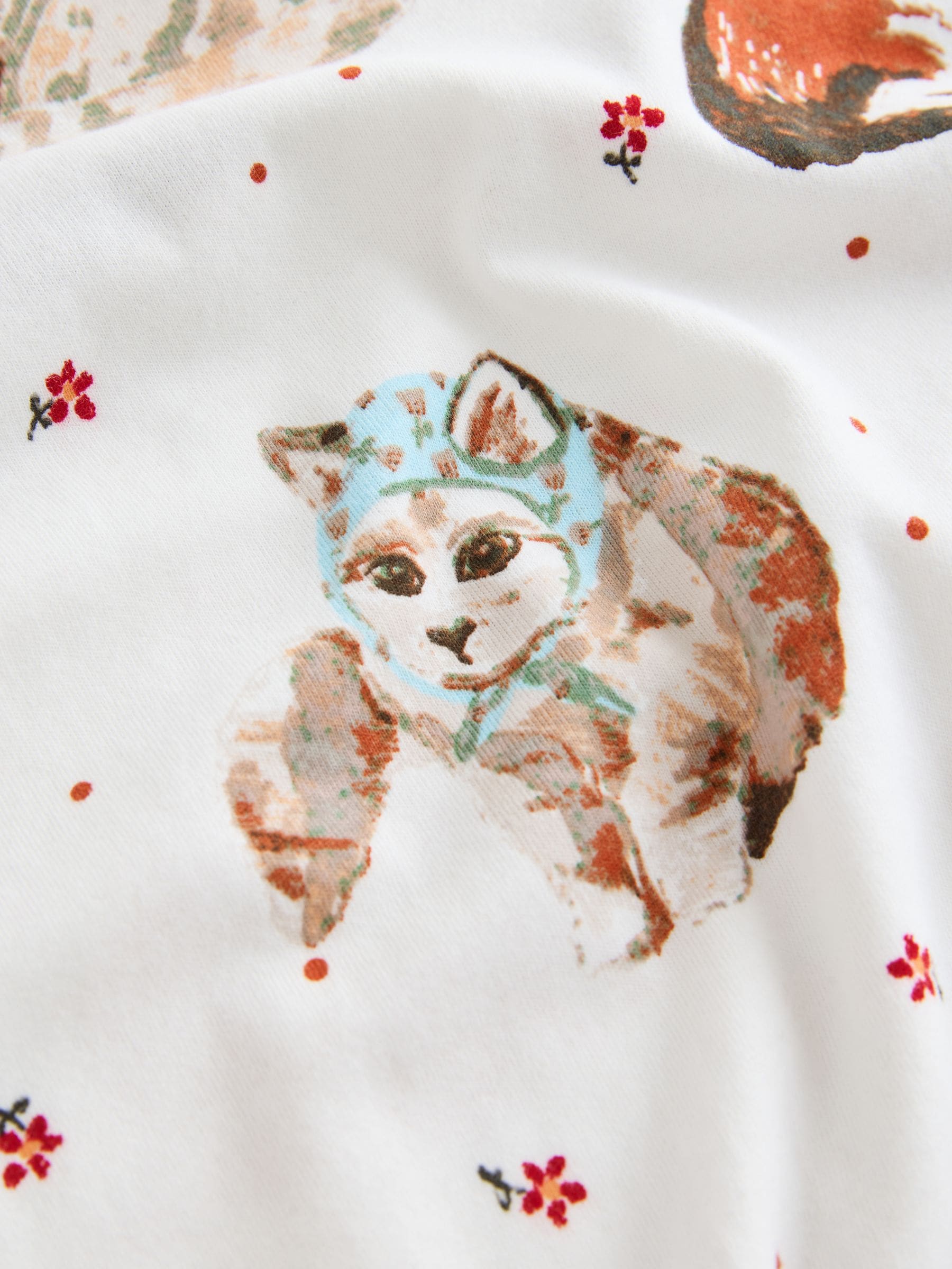 Long Sleeve Pyjamas - Cream Cats - Regular - SIP Still Life
