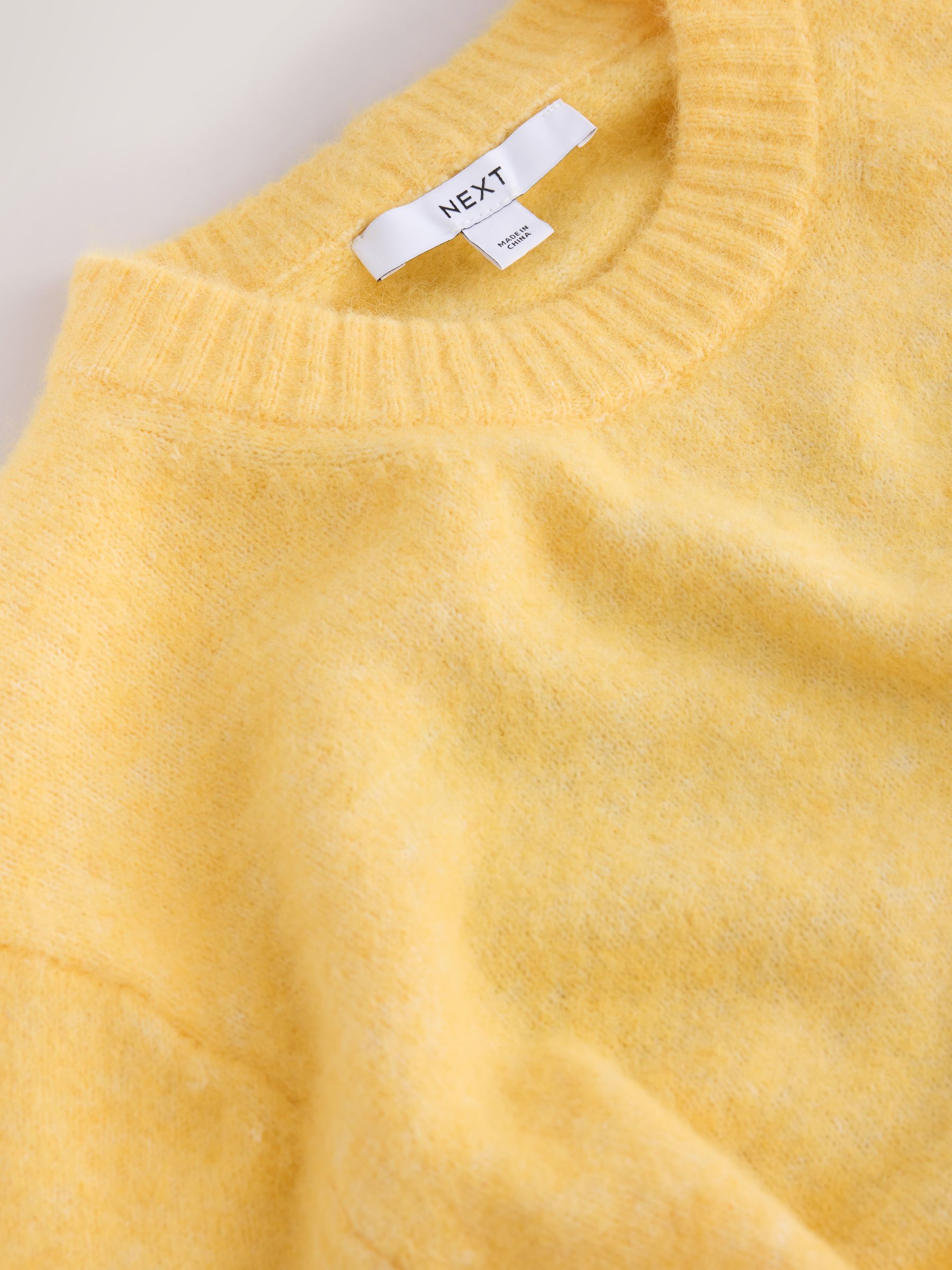 Long Sleeve Crew Neck Knitted Jumper With Wool - Yellow/Multi Back Graphic - Regular - SIP Still Life