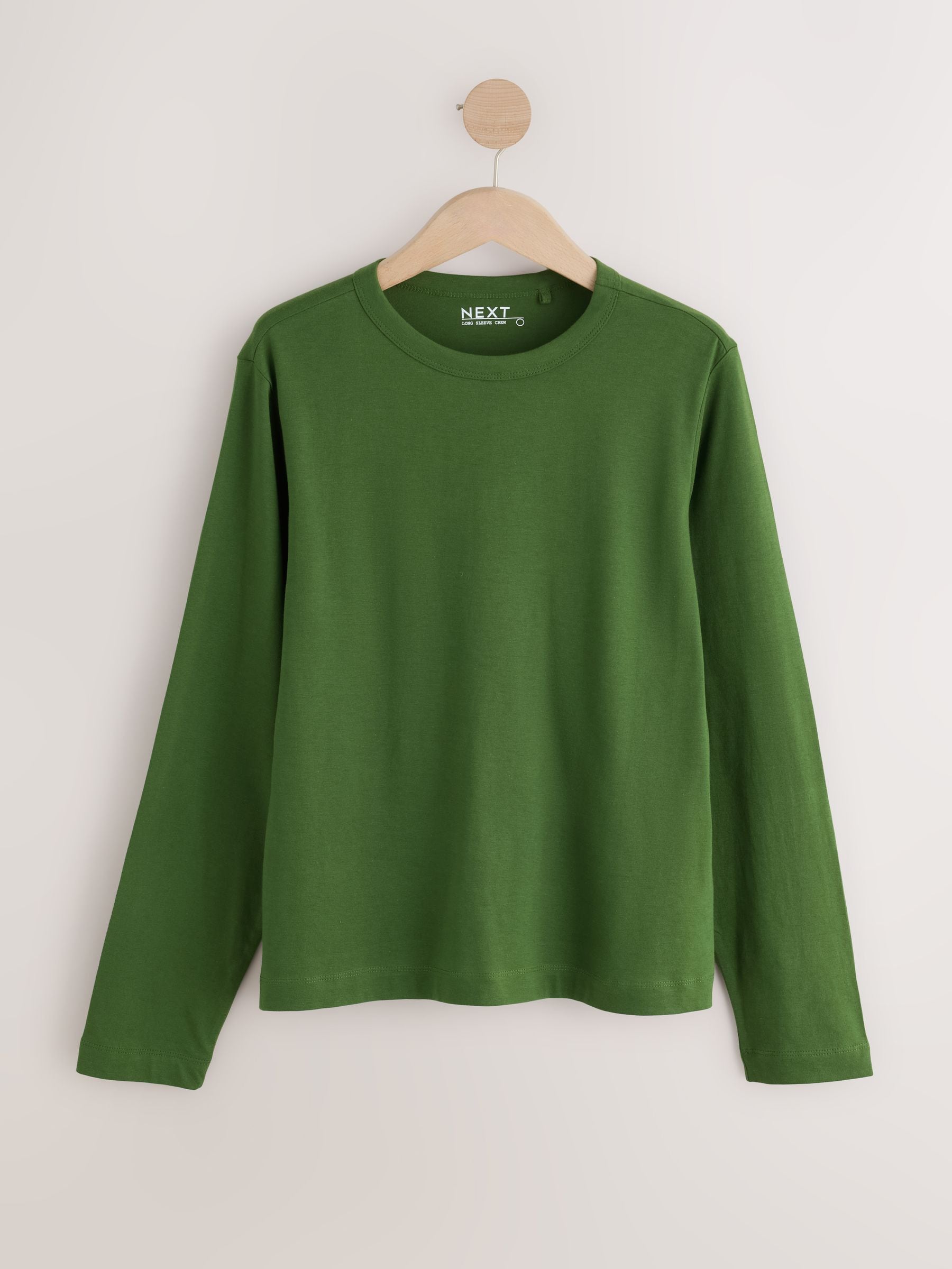 Long Sleeve Crew Neck T-Shirt - Dark Green - Regular - SIP Still Life