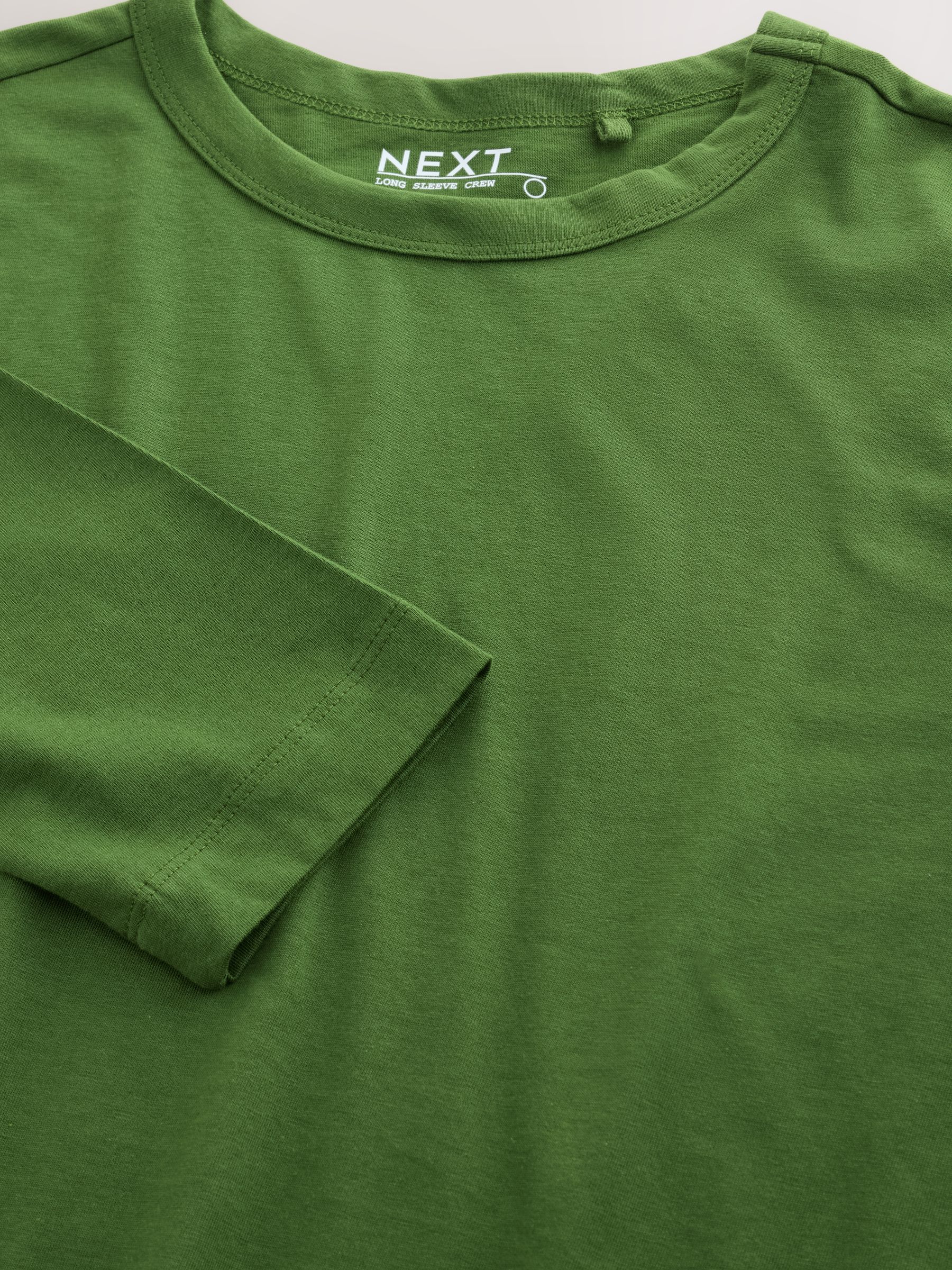 Long Sleeve Crew Neck T-Shirt - Dark Green - Regular - SIP Still Life