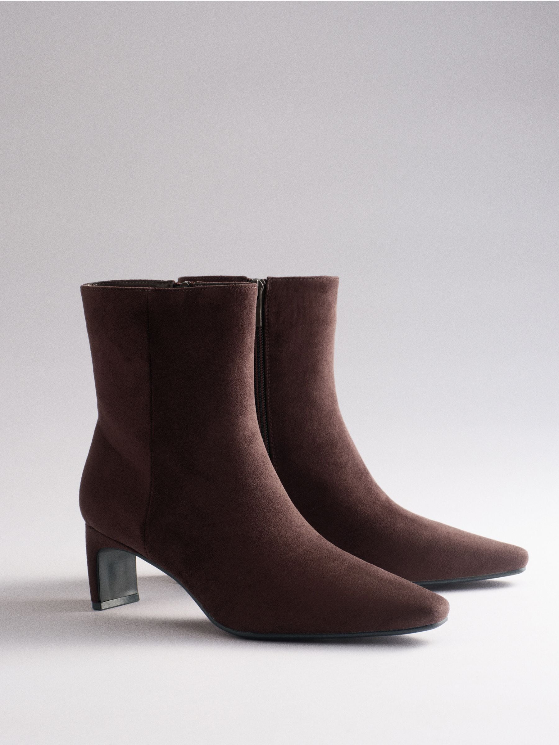 The Set Chisel Toe Heel Ankle Boots - Chocolate Brown - Regular - SIP Still Life