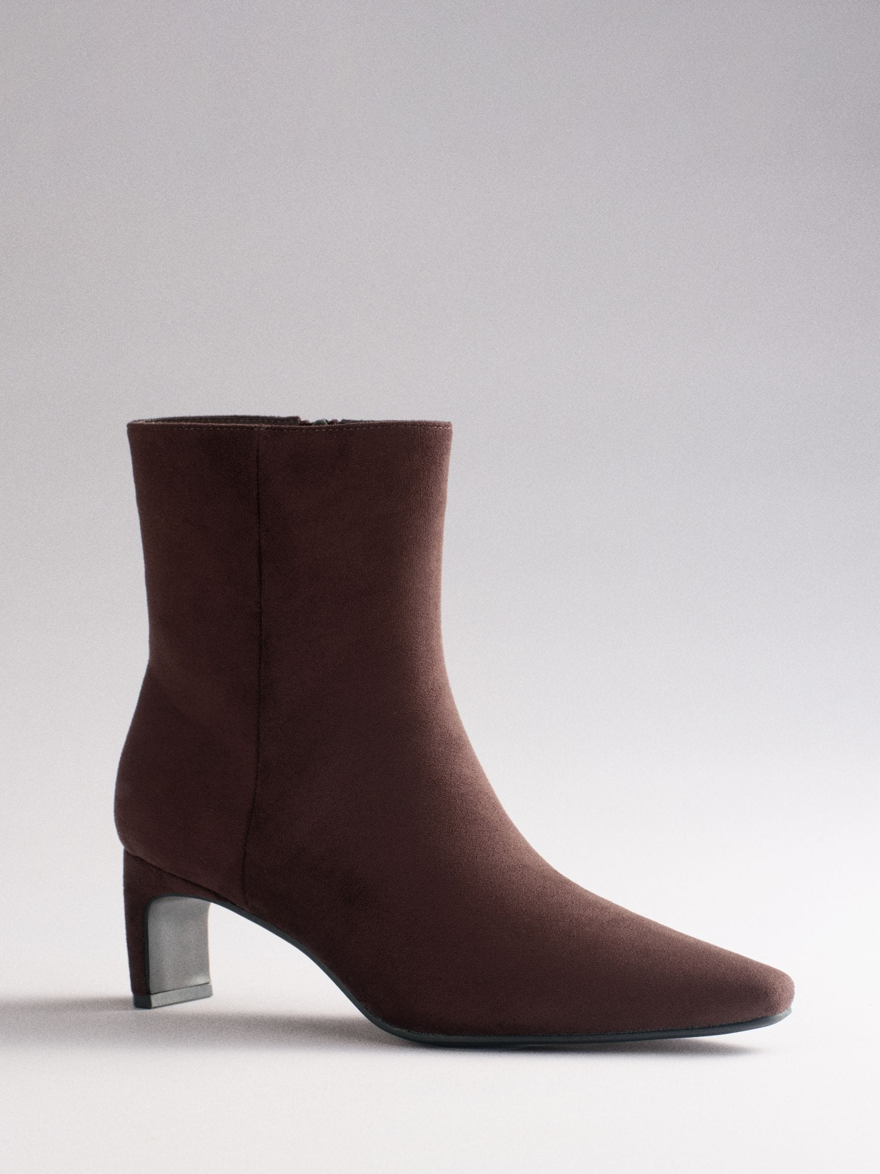 The Set Chisel Toe Heel Ankle Boots - Chocolate Brown - Regular - SIP Still Life