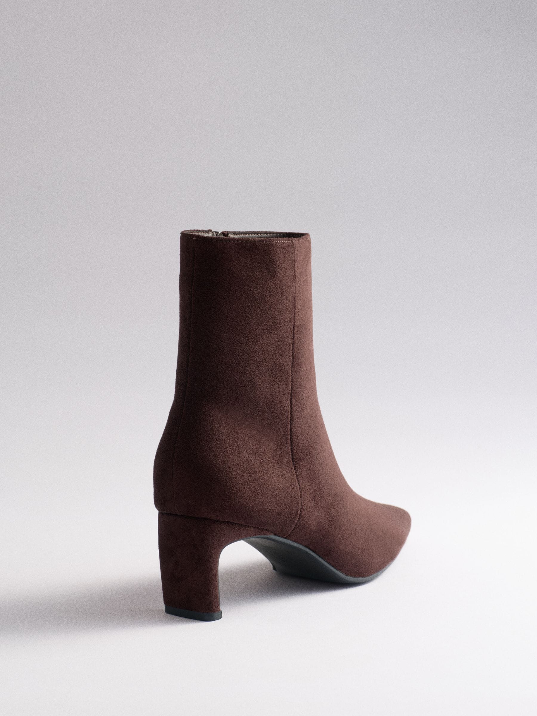 The Set Chisel Toe Heel Ankle Boots - Chocolate Brown - Regular - SIP Still Life