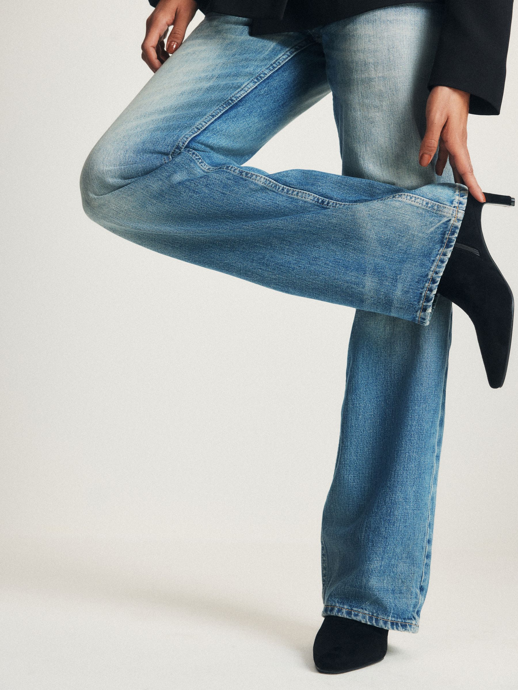 The Set Chisel Toe Heel Ankle Boots - Black - Regular - SIP Worn