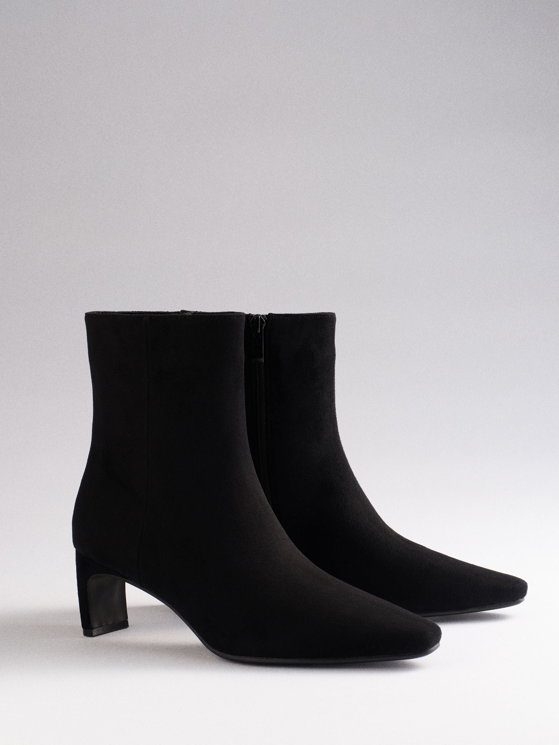 The Set Chisel Toe Heel Ankle Boots - Black - Regular - SIP Still Life