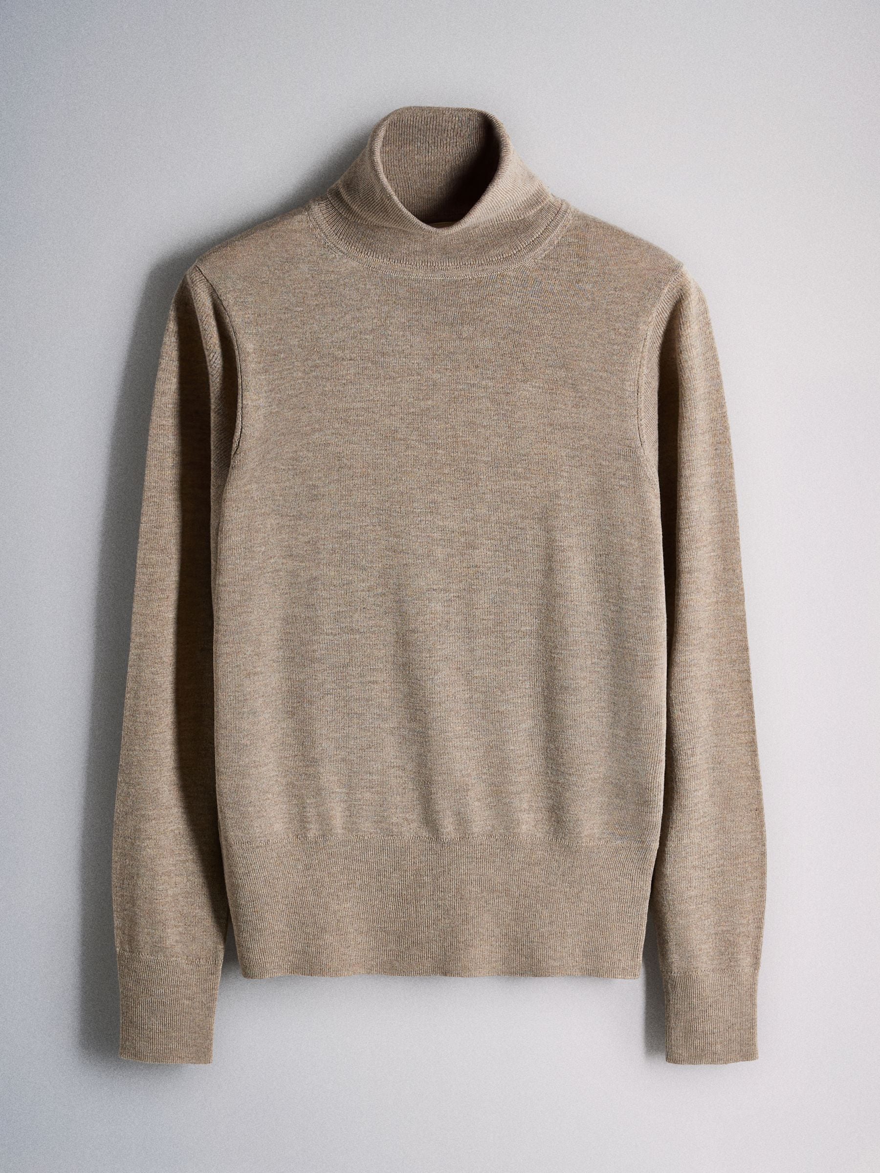 The Set 4 Pack Roll Neck Jumpers With Wool - Forest Green Syrah/Red Ganache/Brown Goat/Beige - Regular - SIP Still Life
