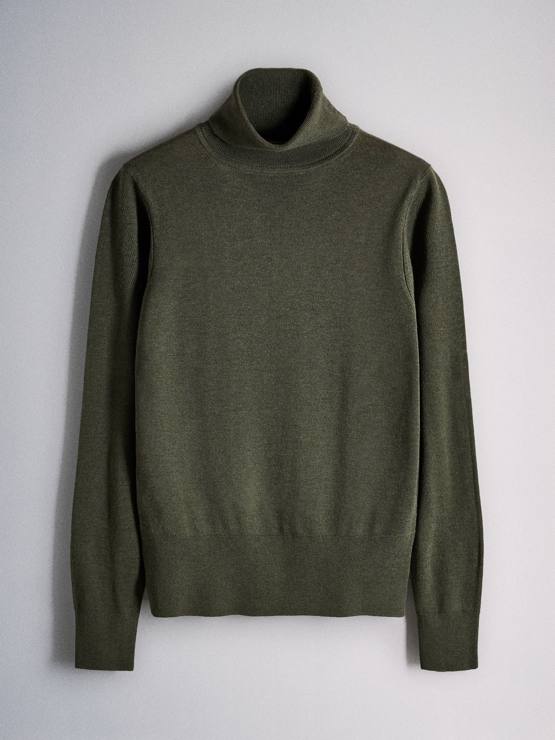 The Set 4 Pack Roll Neck Jumpers With Wool - Forest Green Syrah/Red Ganache/Brown Goat/Beige - Regular - SIP Still Life
