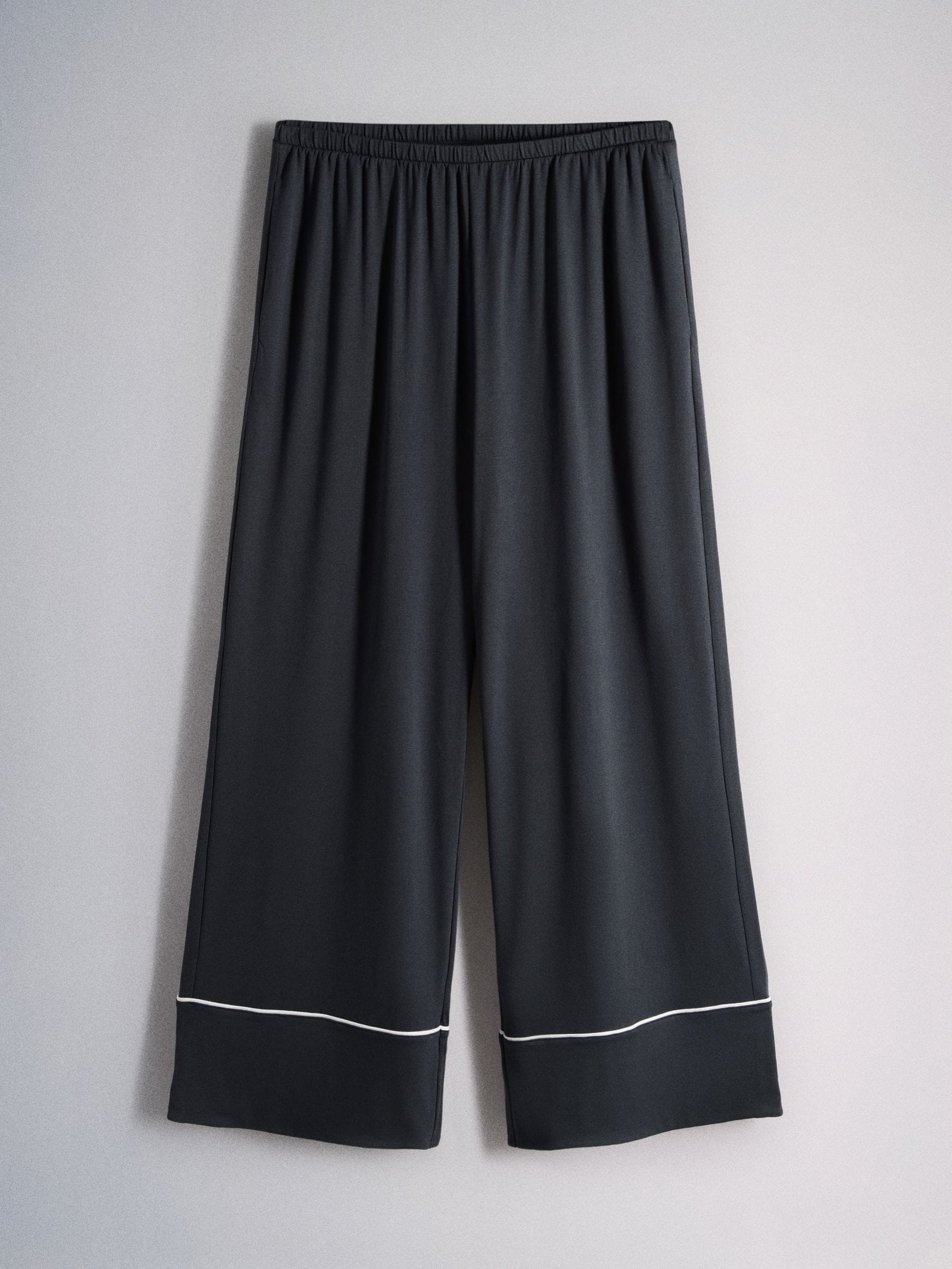 The Set 2 Pack Viscose Blend Button Through Long Pyjamas - Grey Marl / Navy Blue - Regular - SIP Still Life