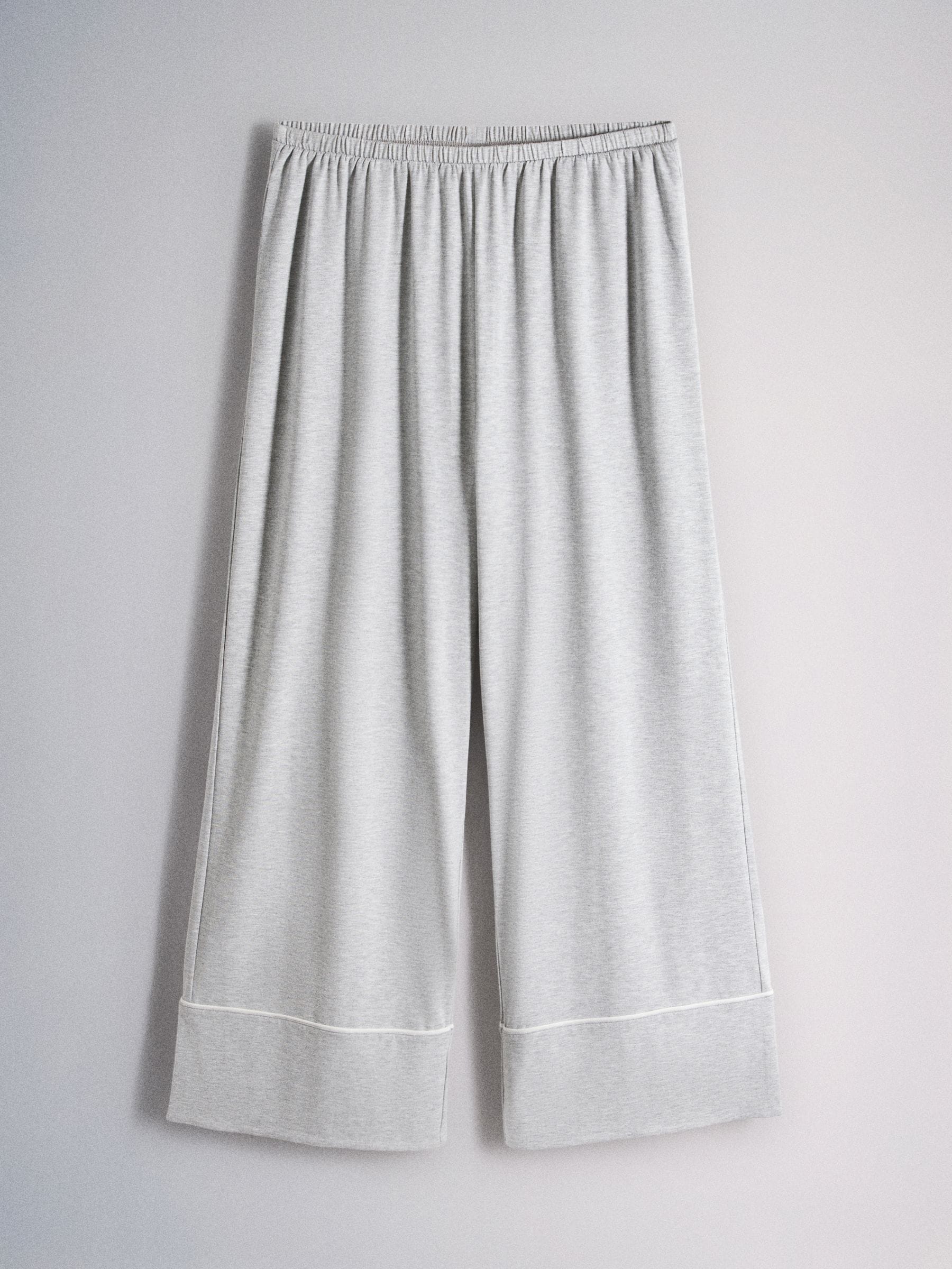 The Set 2 Pack Viscose Blend Button Through Long Pyjamas - Grey Marl / Navy Blue - Regular - SIP Still Life