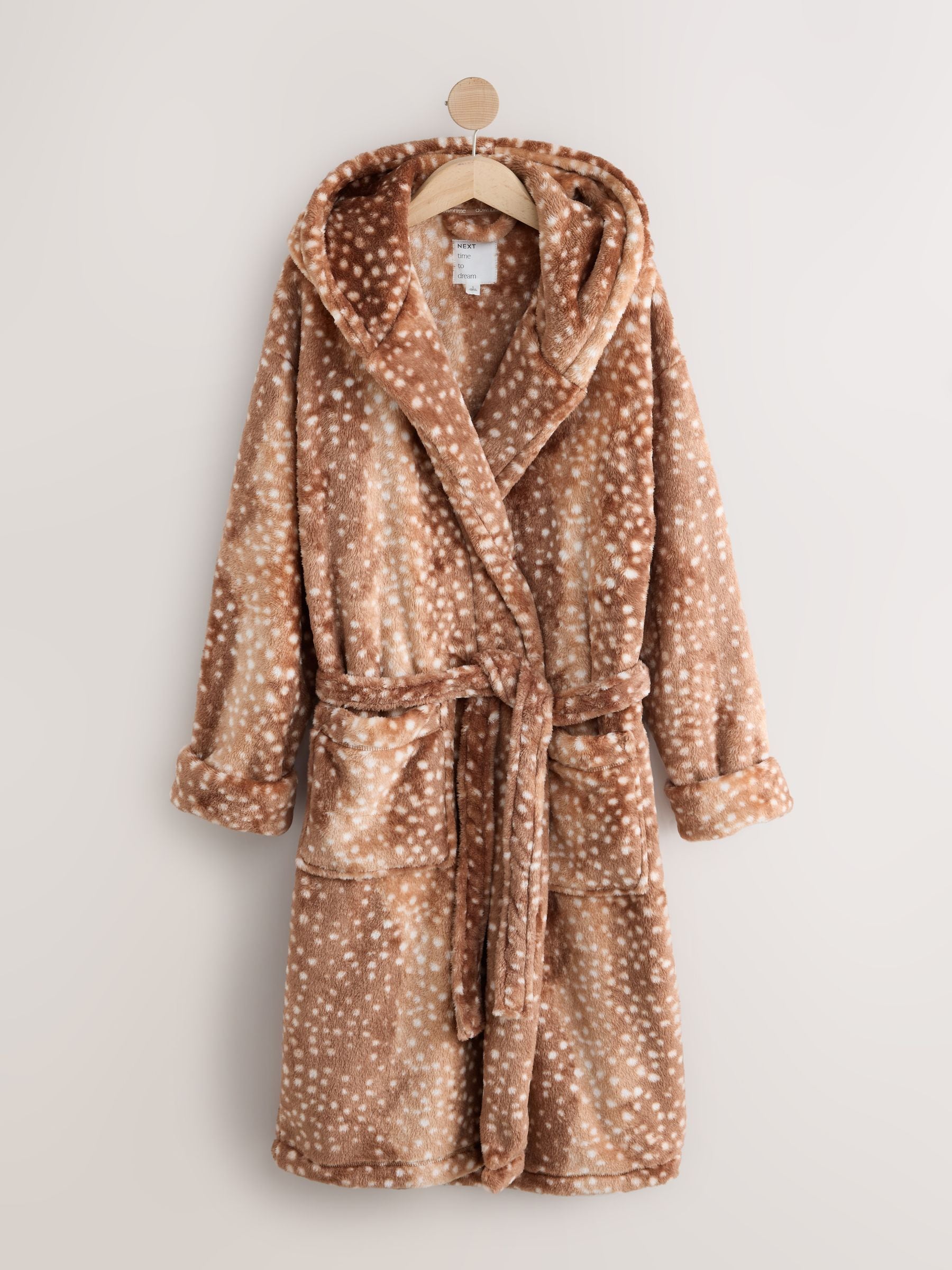 Snow Dressing Gown - Rust Brown Deer Print - Regular - SIP Still Life