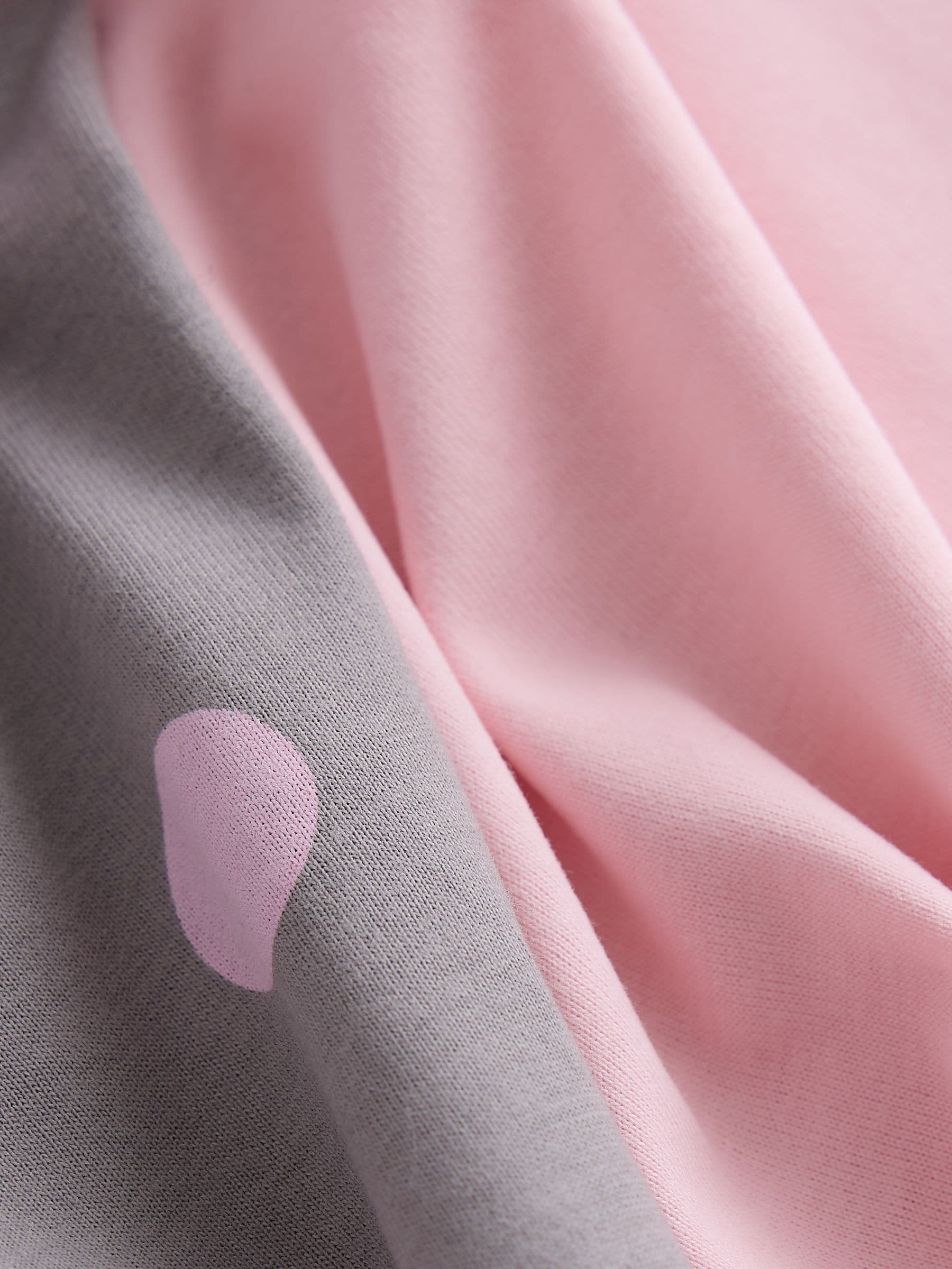Short Sleeve Pyjamas - Pink/Grey Spot - Regular - SIP Still Life
