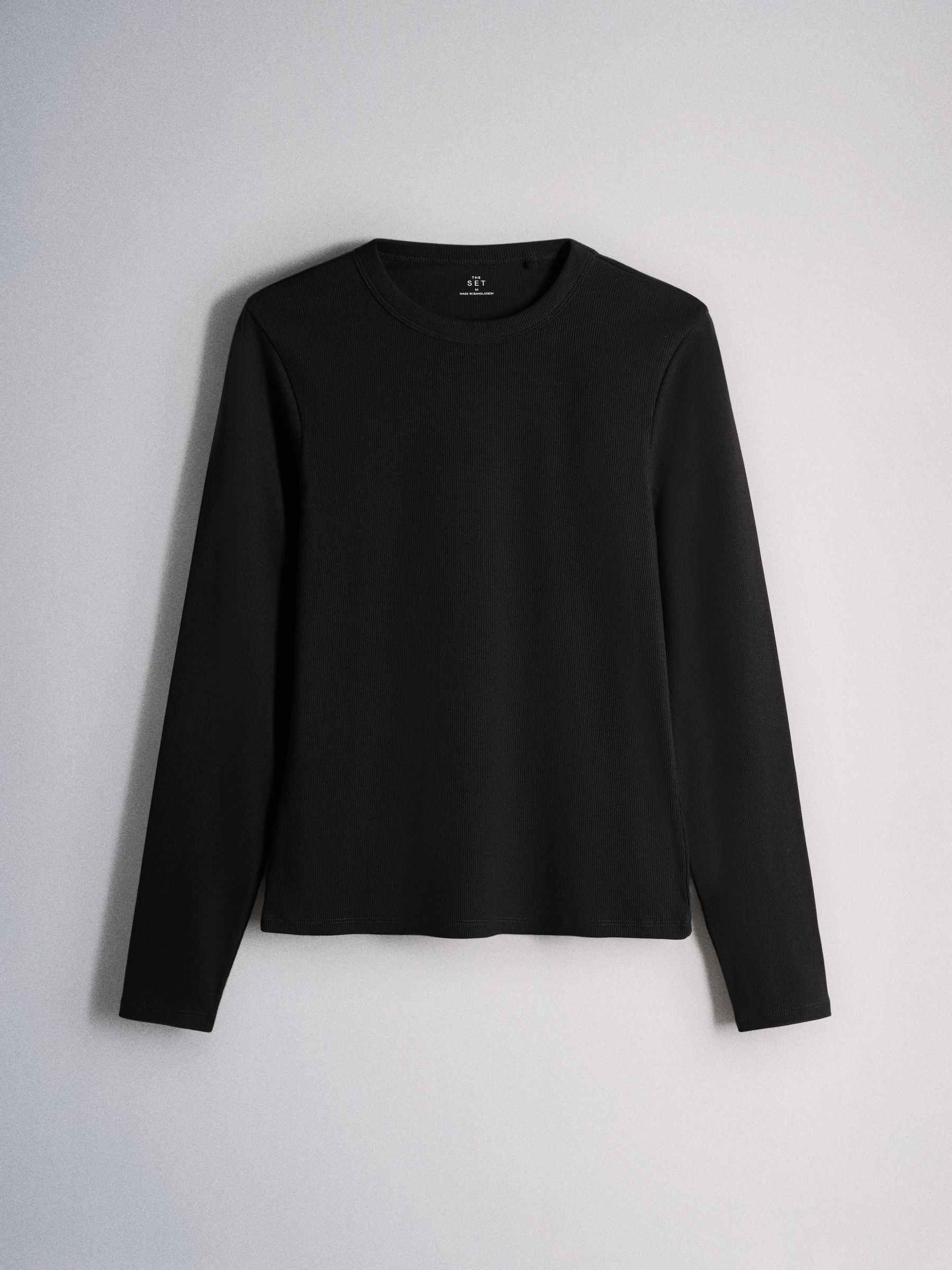 The Set 5 Pack Ribbed Long Sleeve T-Shirts - Brown/Cream/Animal/Neutral/Black - Regular - SIP Still Life