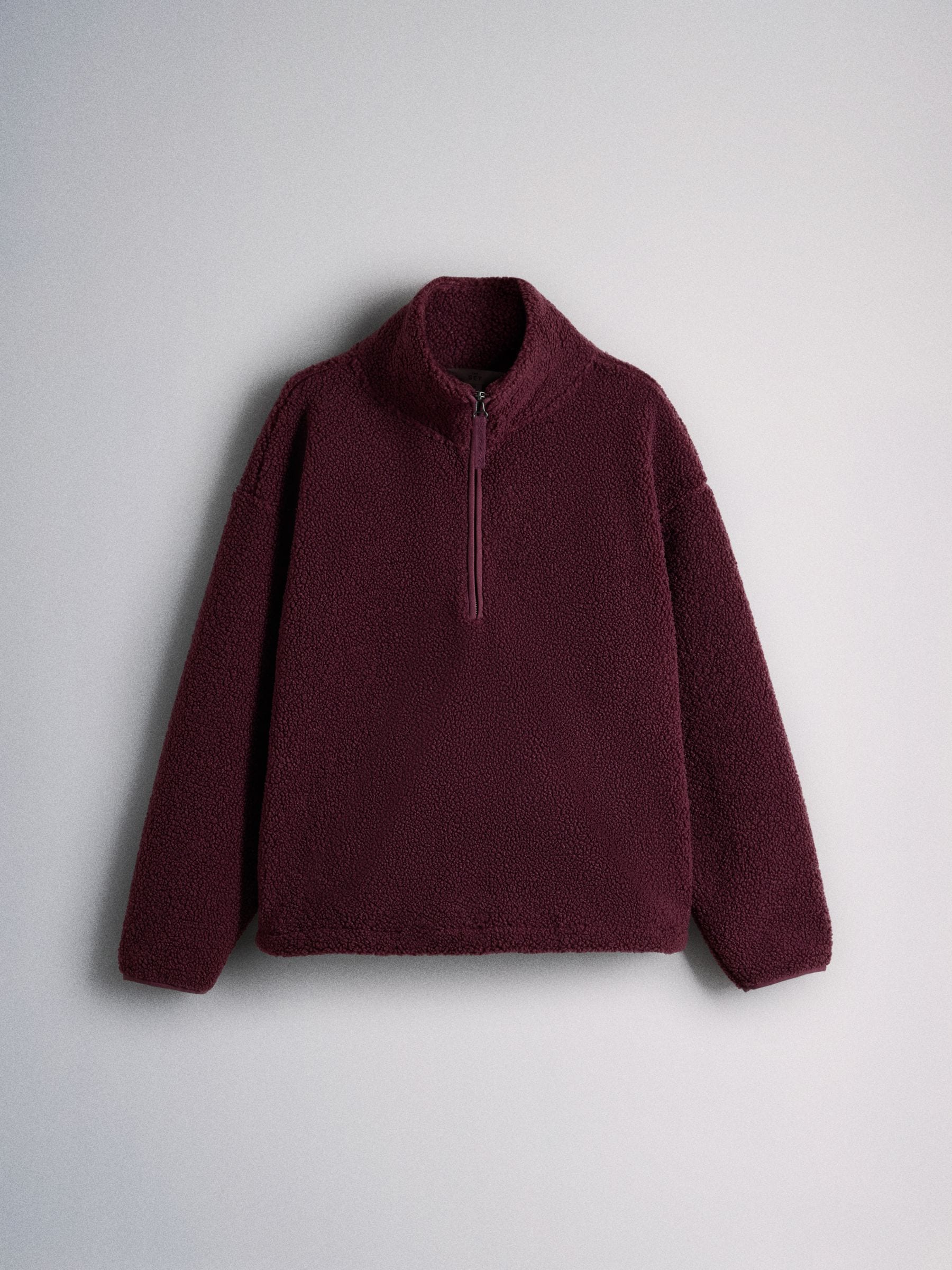 The Set 2 Pack Premium Quarter Zip Borg Sweaters - Burgundy Red / Ash Grey - Regular - SIP Still Life