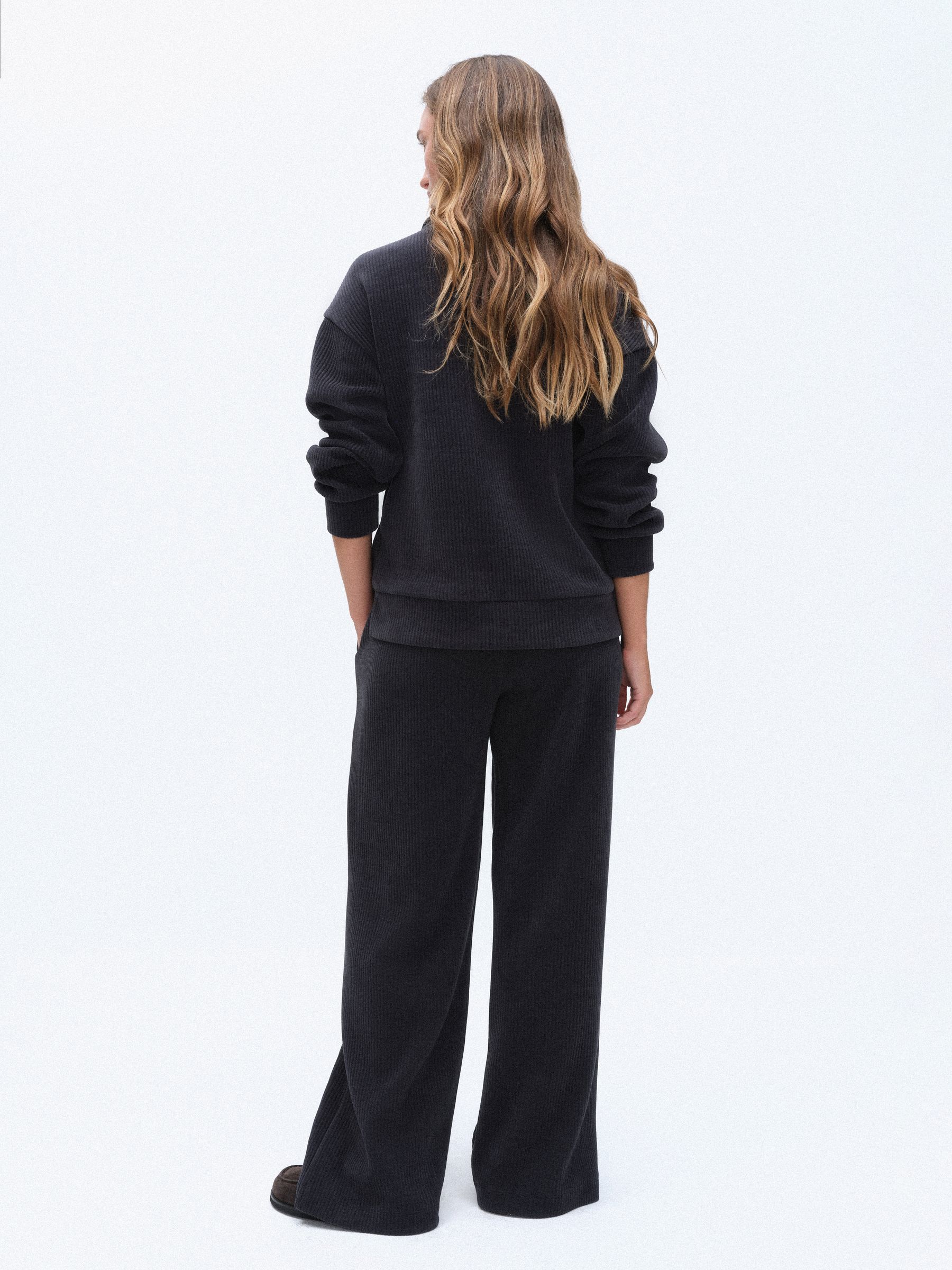 The Set Premium Funnel Neck Half Zip Loungewear Set - Charcoal Grey - Regular - SIP Worn