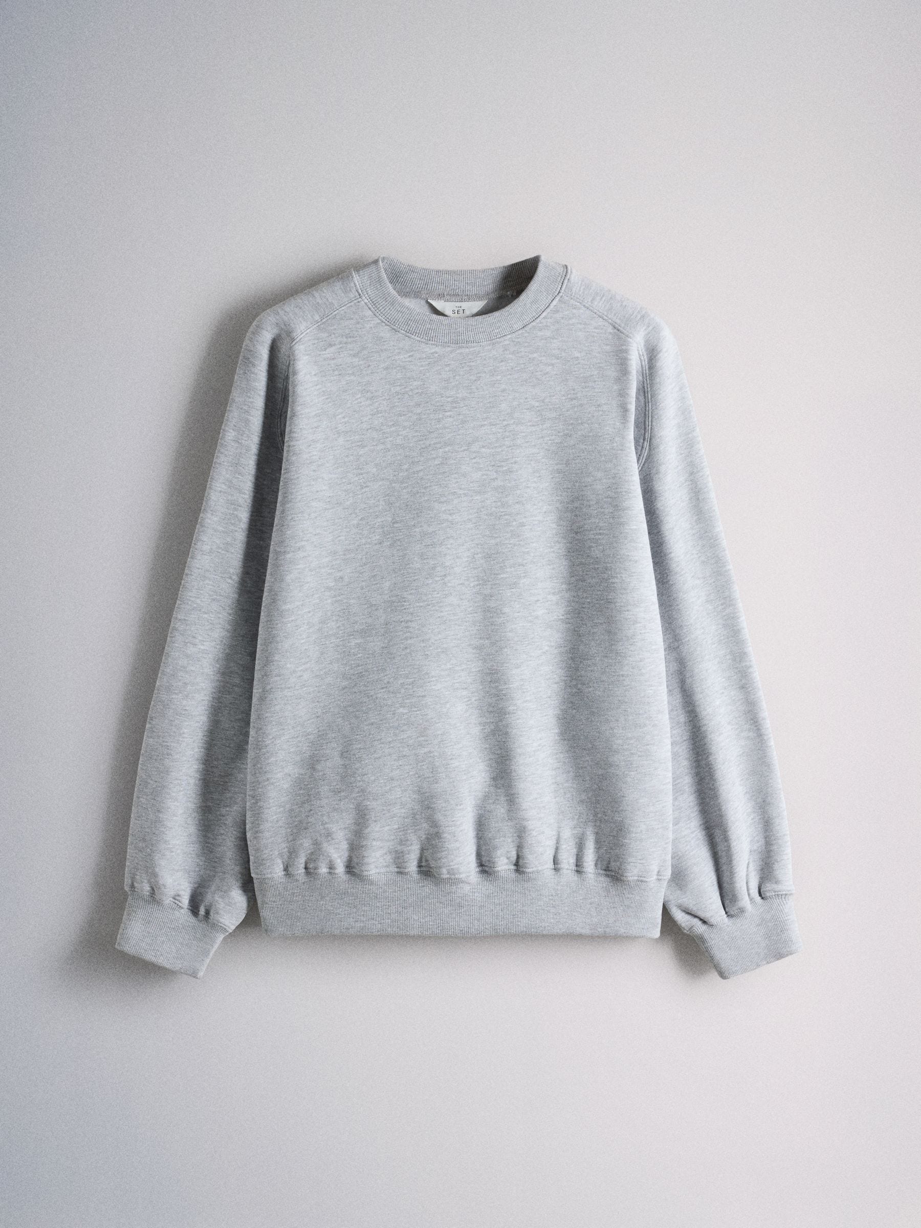 The Set 4 Pack Saddle Sleeve Crew Neck Sweatshirts - Grey - Regular - SIP Still Life