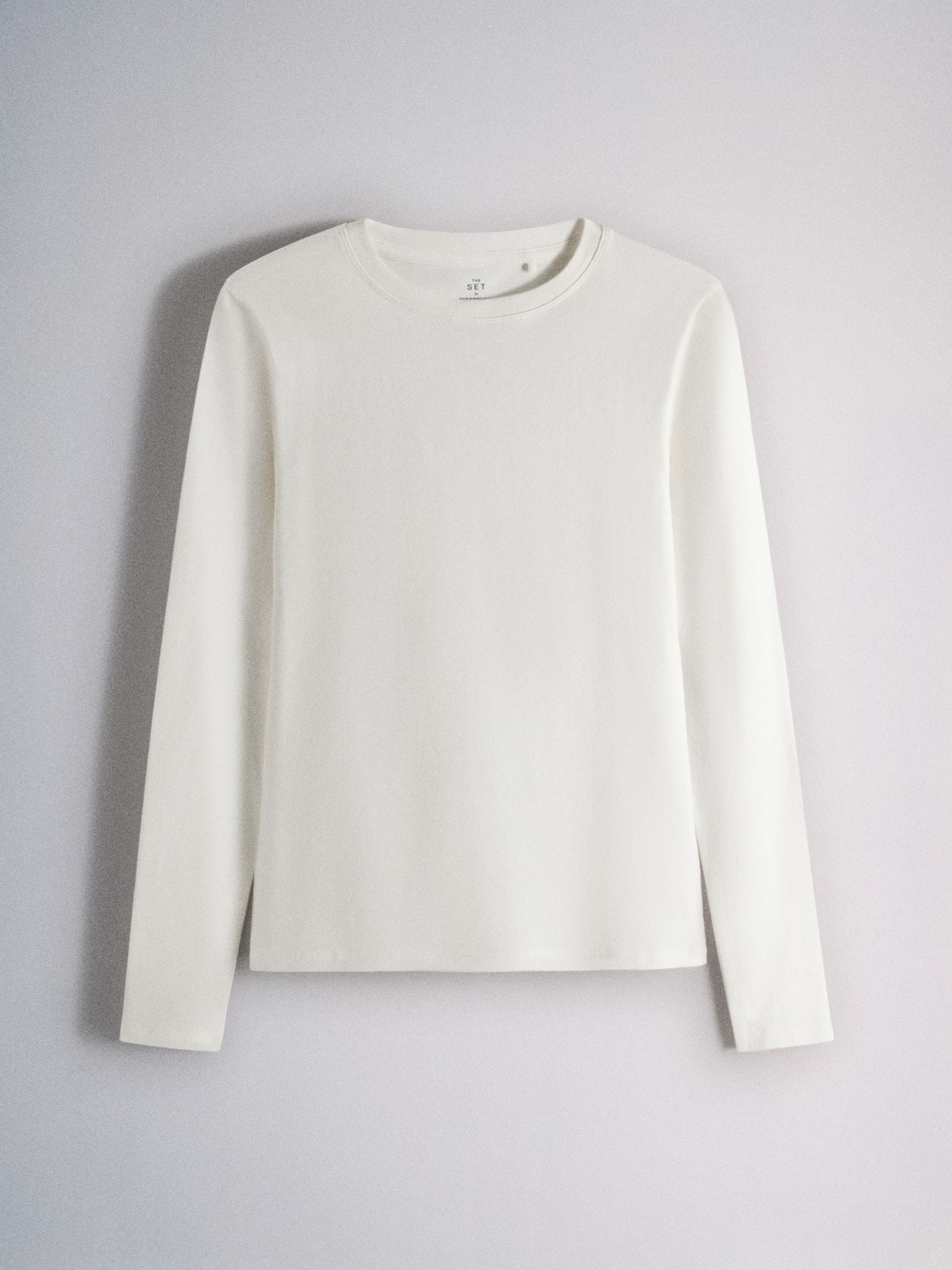 The Set 5 Pack Skinny Fit Crew Neck Long Sleeve T-Shirts - Neutral/Brown/Black/Leopard/Cream - Regular - SIP Still Life