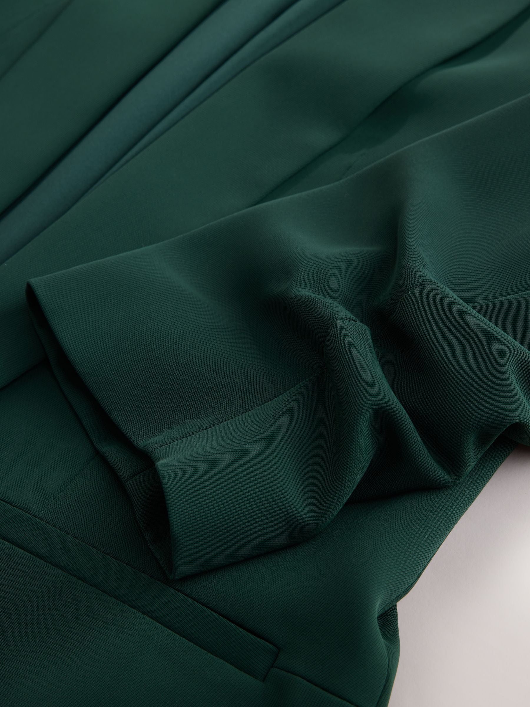 Relaxed Ruched Sleeve Blazer - Green - Regular - SIP Still Life