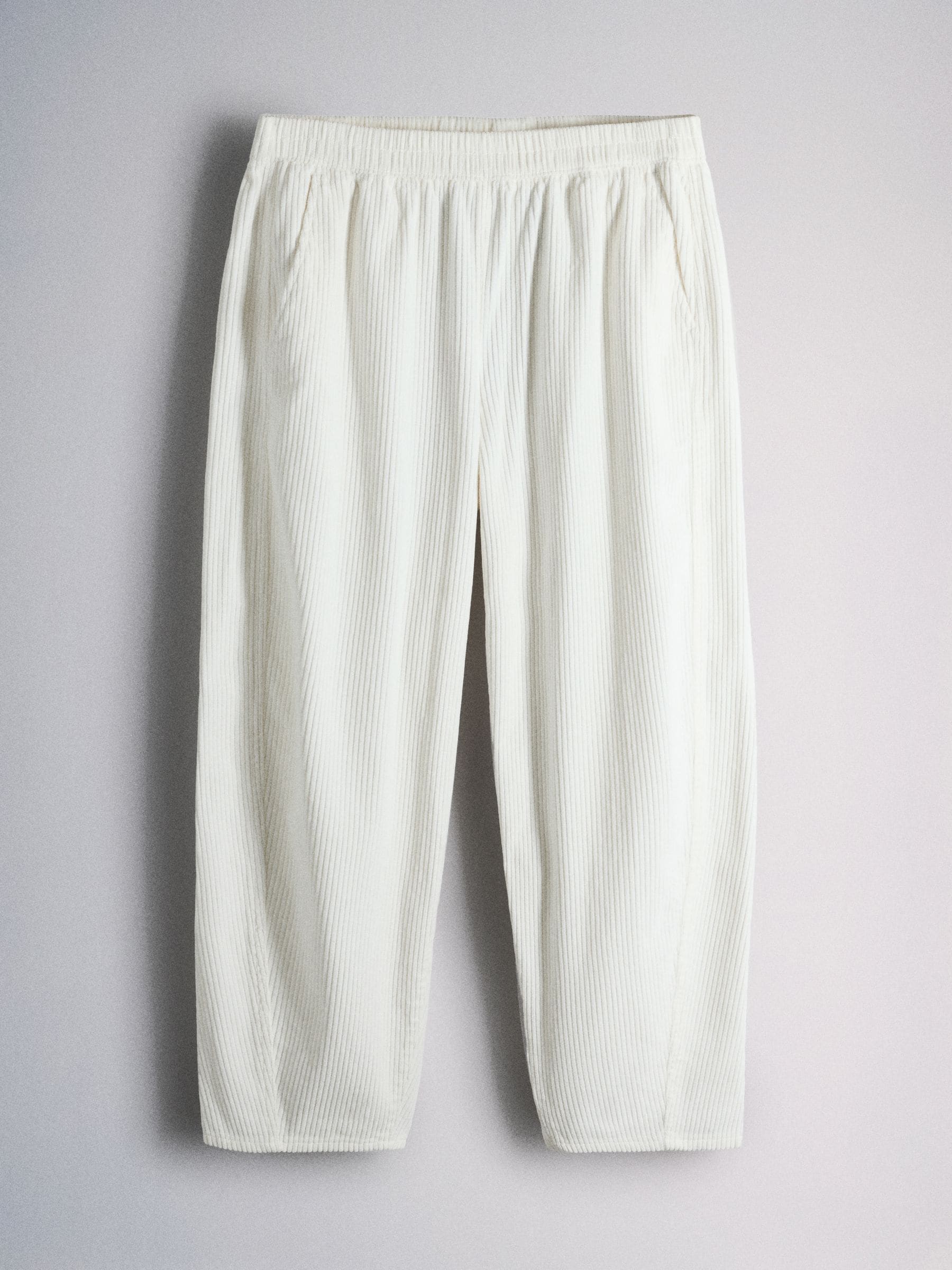 The Set 2 Pack Corduroy Barrel Trousers - Navy/Cream - Regular - SIP Still Life