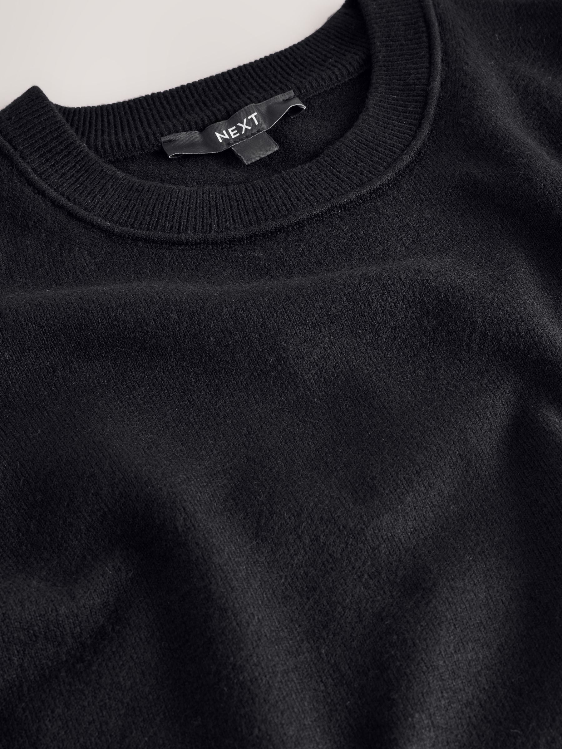 Supersoft Short Sleeve Knitted T-Shirt - Black - Regular - SIP Still Life
