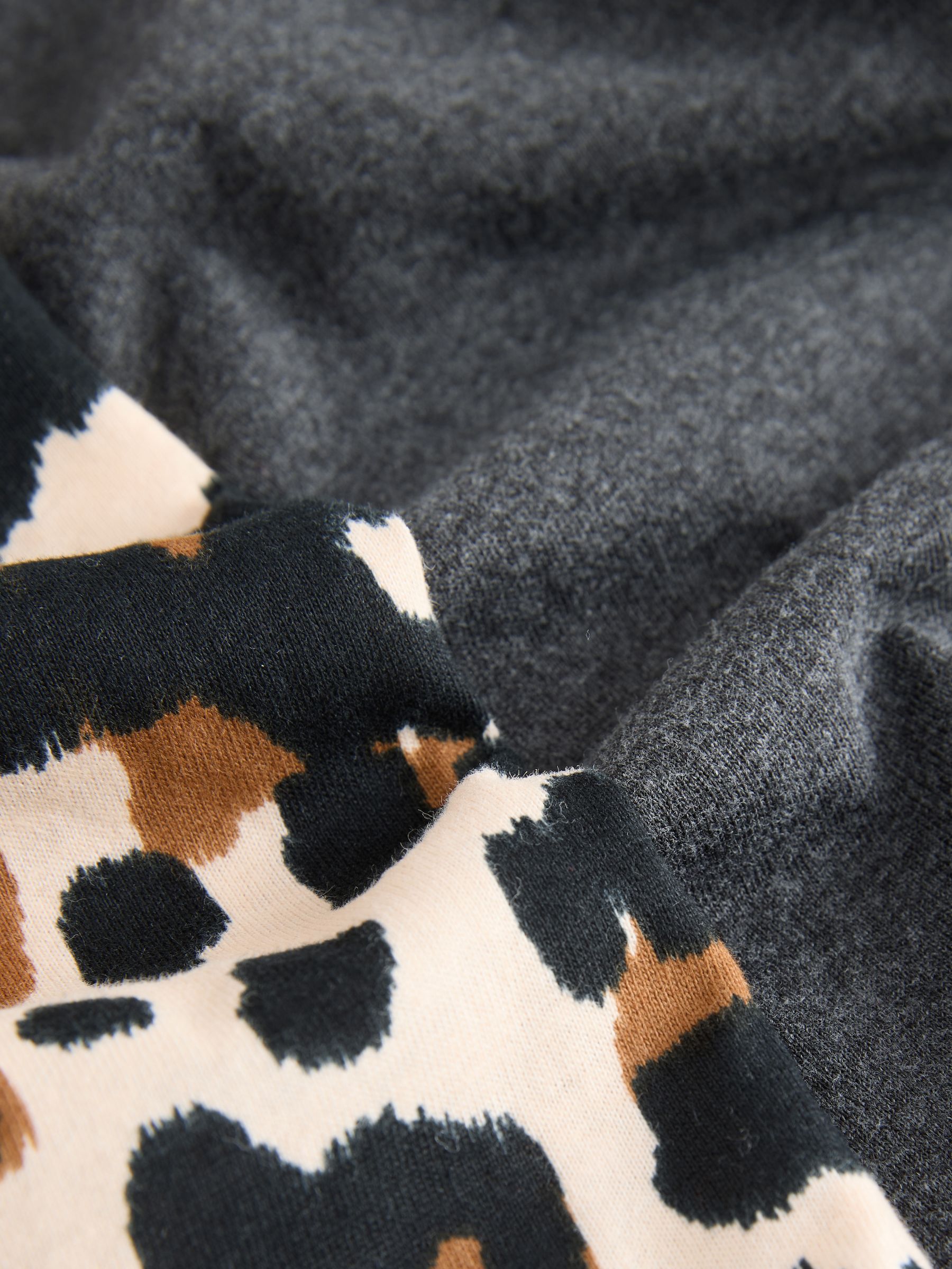 Short Sleeve Pyjamas - Charcoal Leopard - Regular - SIP Still Life
