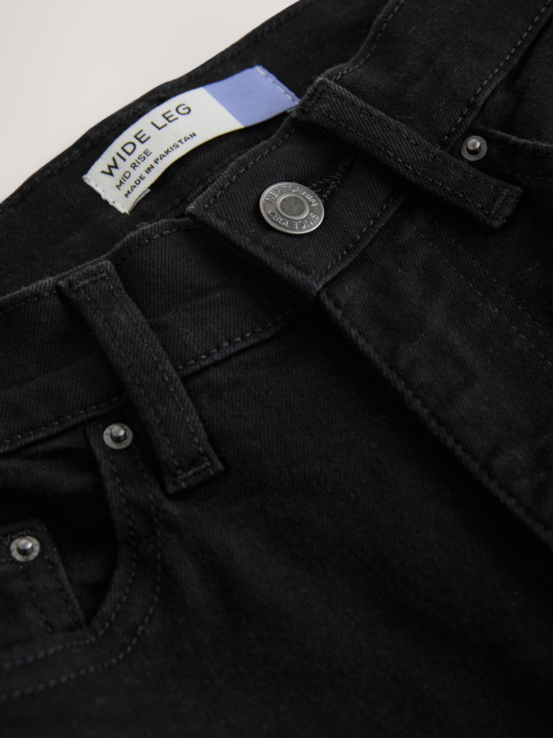 High Rise Stretch Wide Leg Jeans - Black - Regular - SIP Still Life