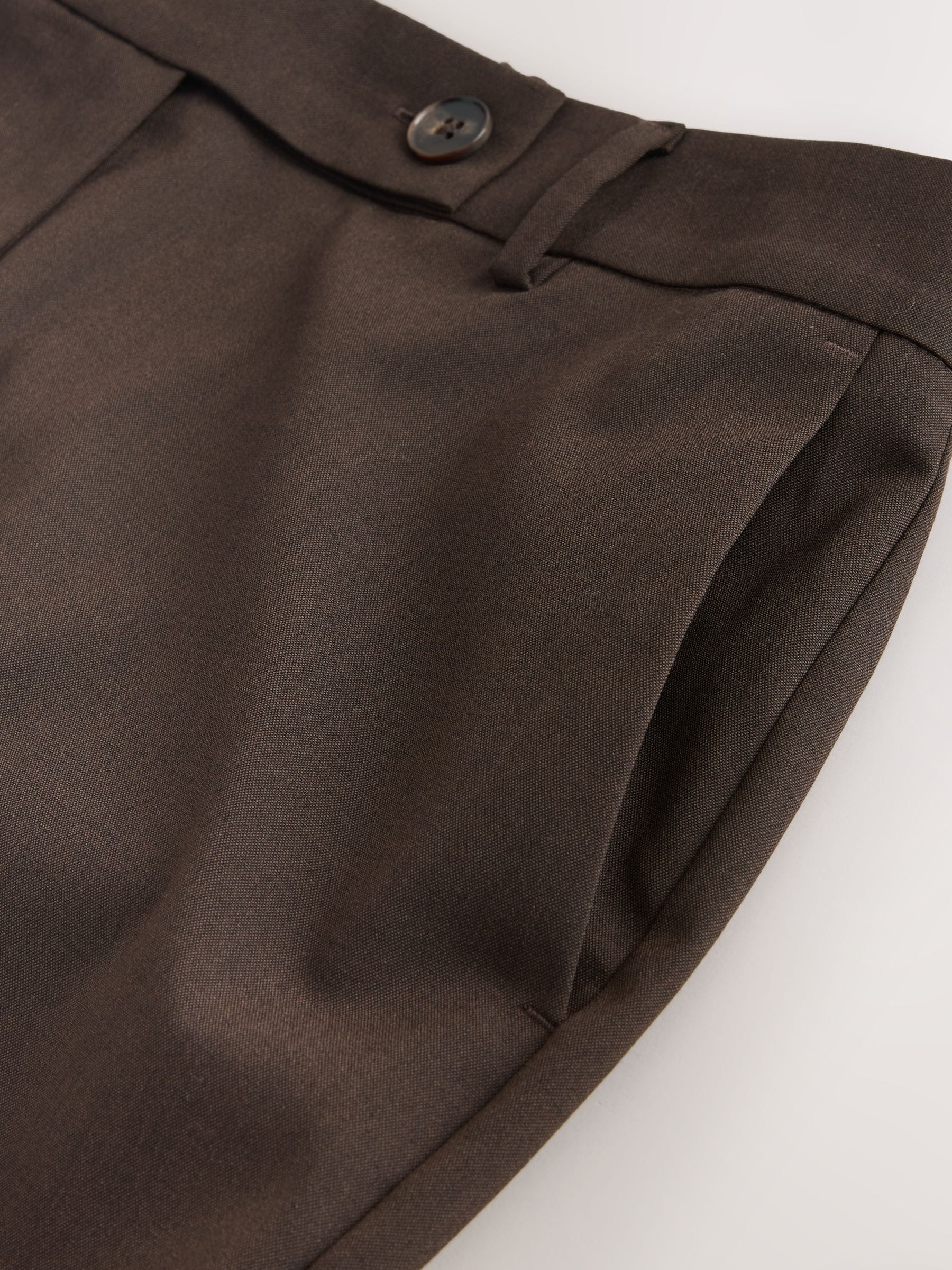 Tailored Bootcut Trousers With Wool - Chocolate Brown - Regular - SIP Still Life