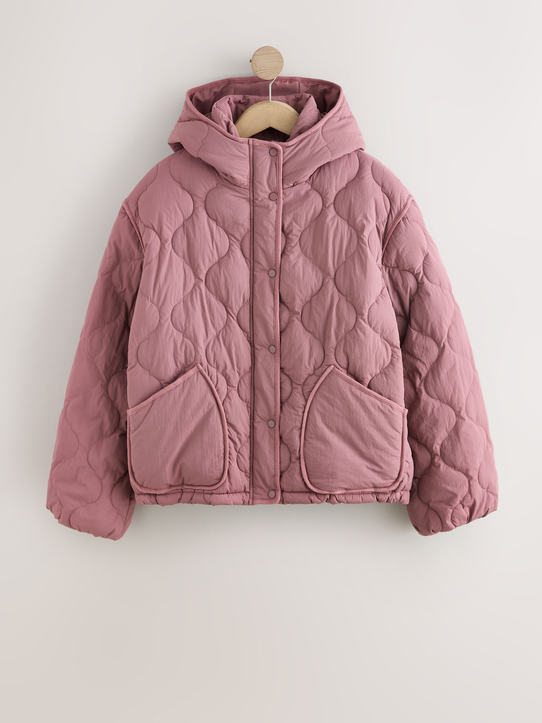 Shower Resistant Lightweight Quilted Jacket - Pink - Regular - SIP Still Life