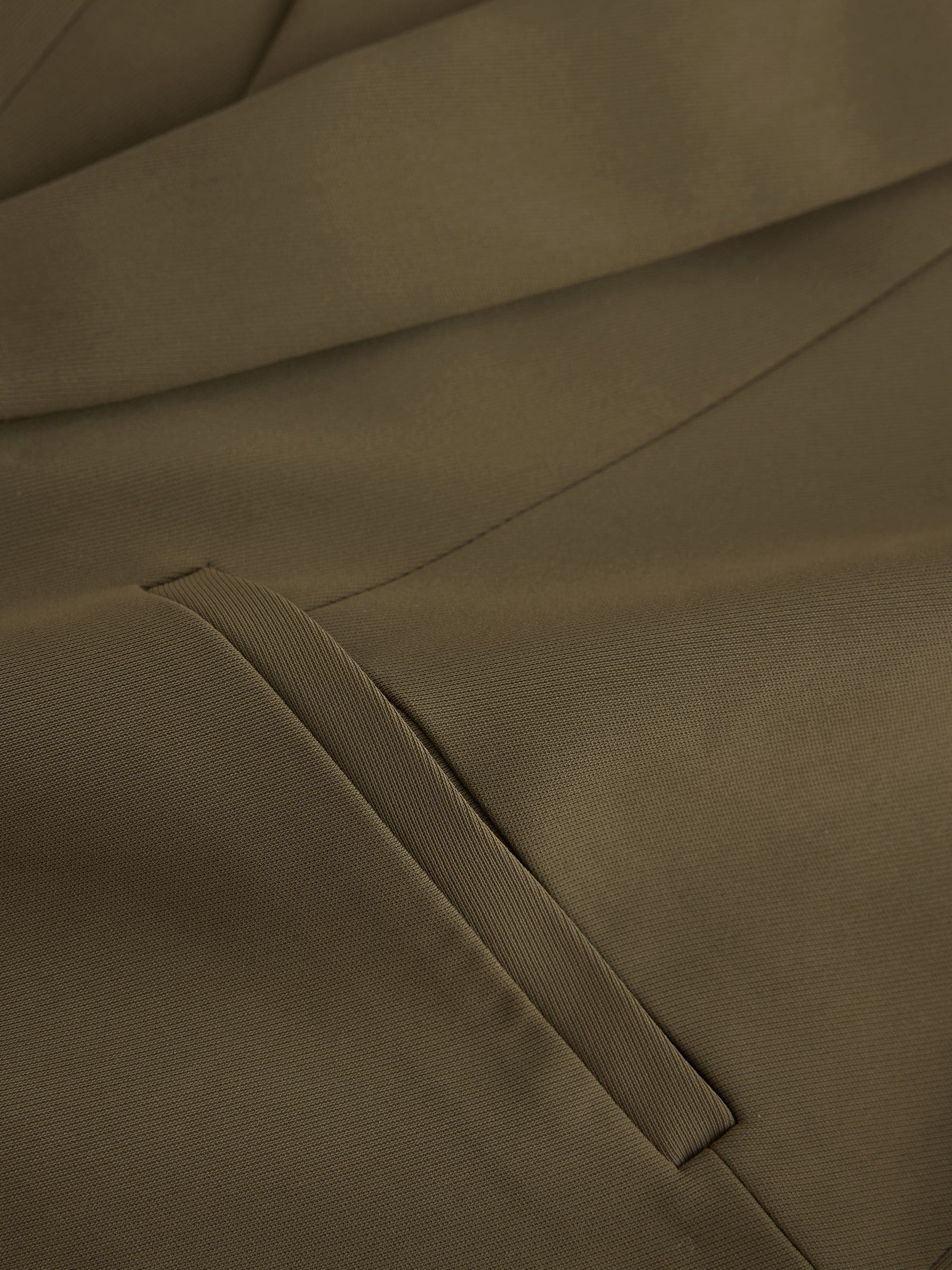 Relaxed Ruched Sleeve Blazer - Olive Green - Regular - SIP Still Life