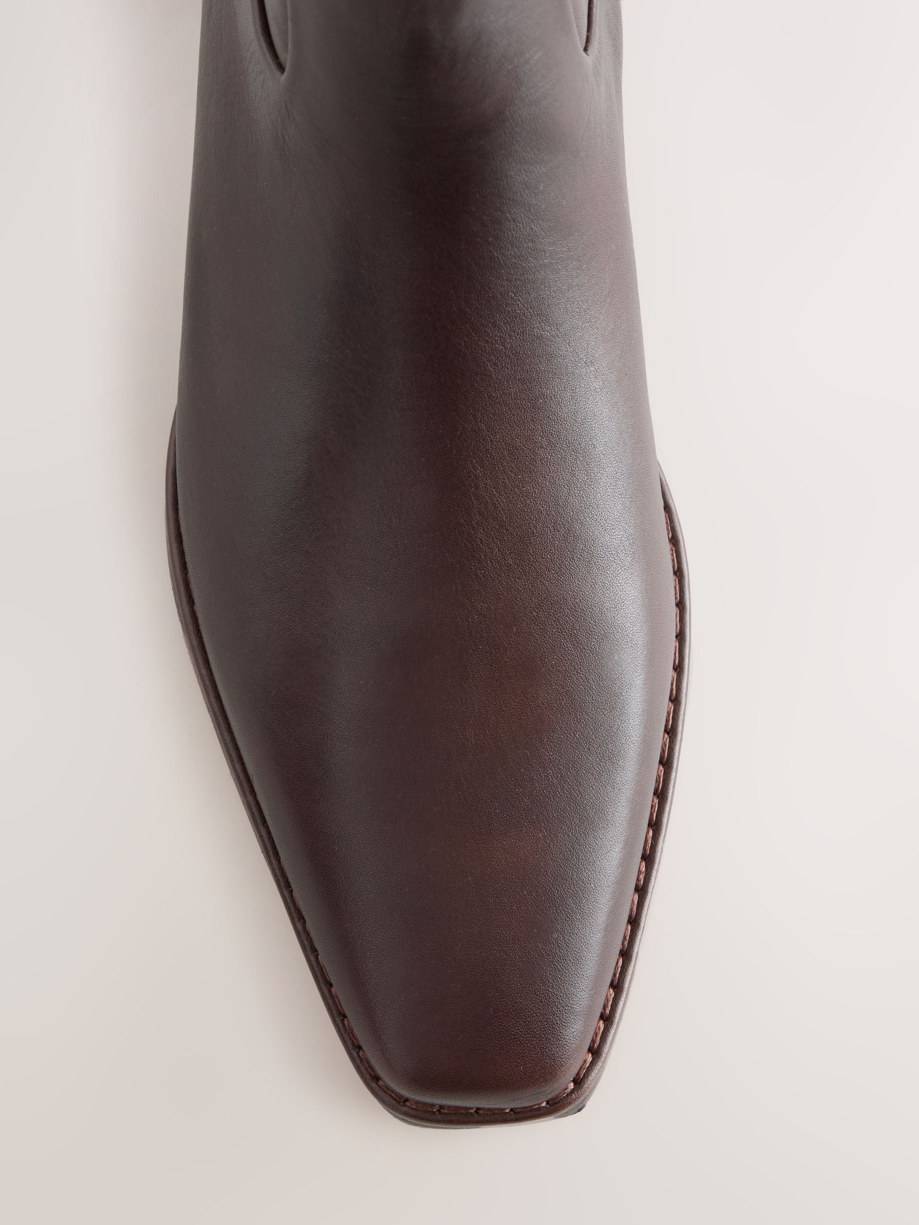 Forever Comfort® Standard/Wide Fit Leather Ankle Western Boots - Chocolate Brown - Regular - SIP Still Life