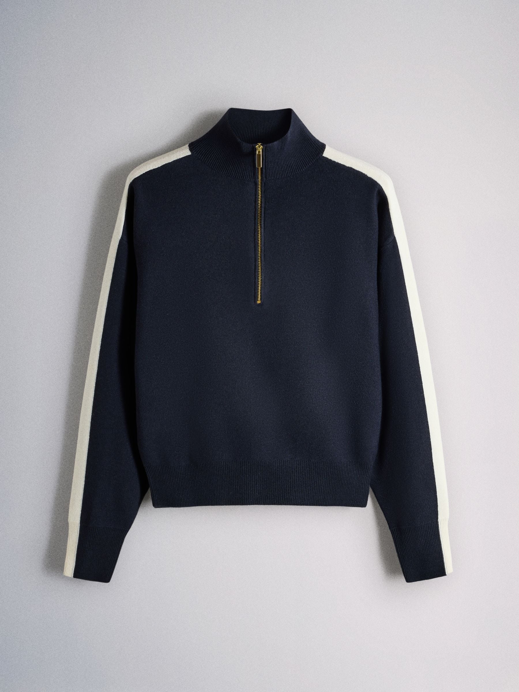 The Set Jumper and Joggers Co-Ord Set With Side Stripe Tipping - Navy Blue - Regular - SIP Still Life