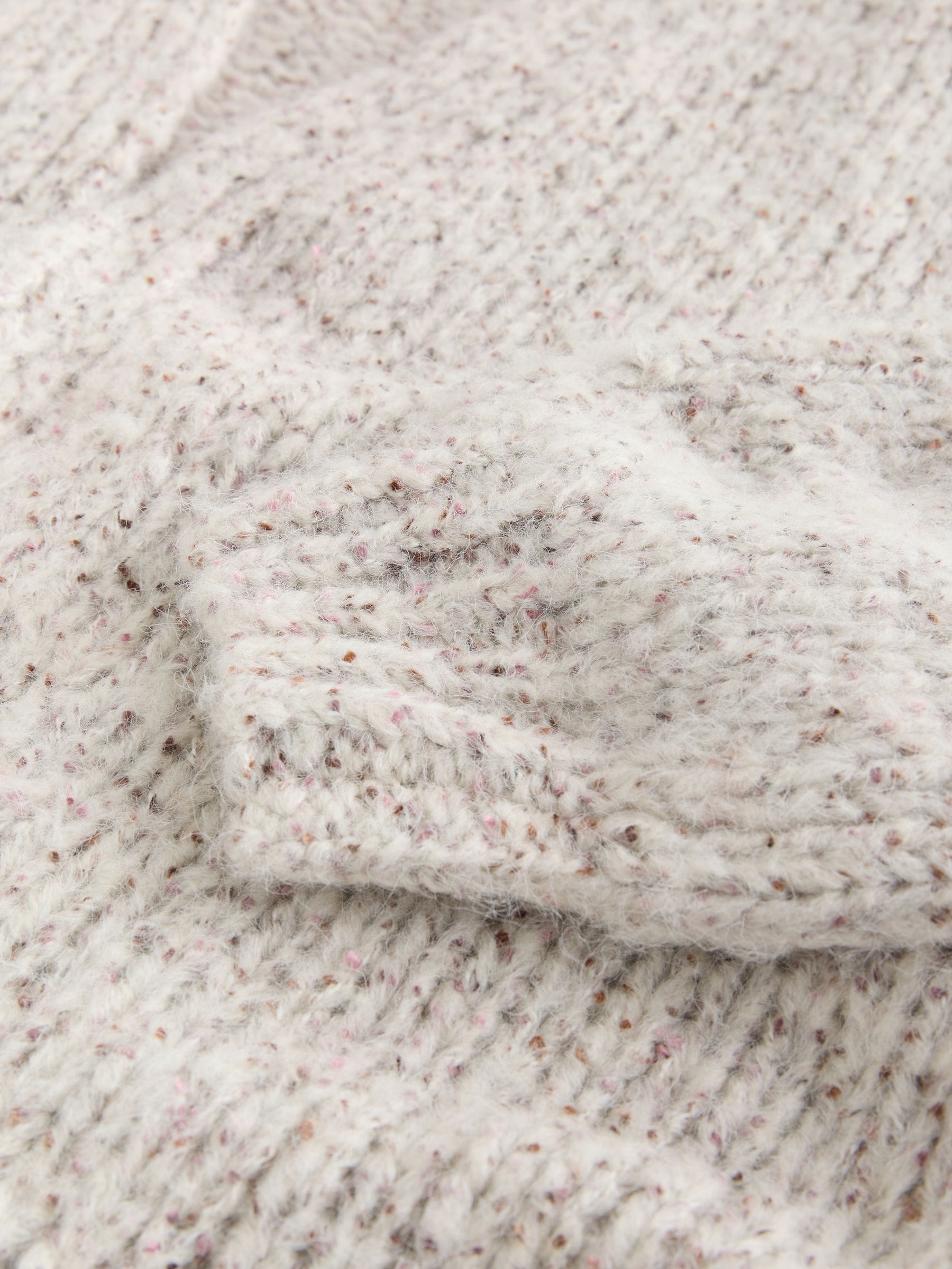 Soft Touch Chunky Knit Open Cardigan - Neutral Neppy - Regular - SIP Still Life