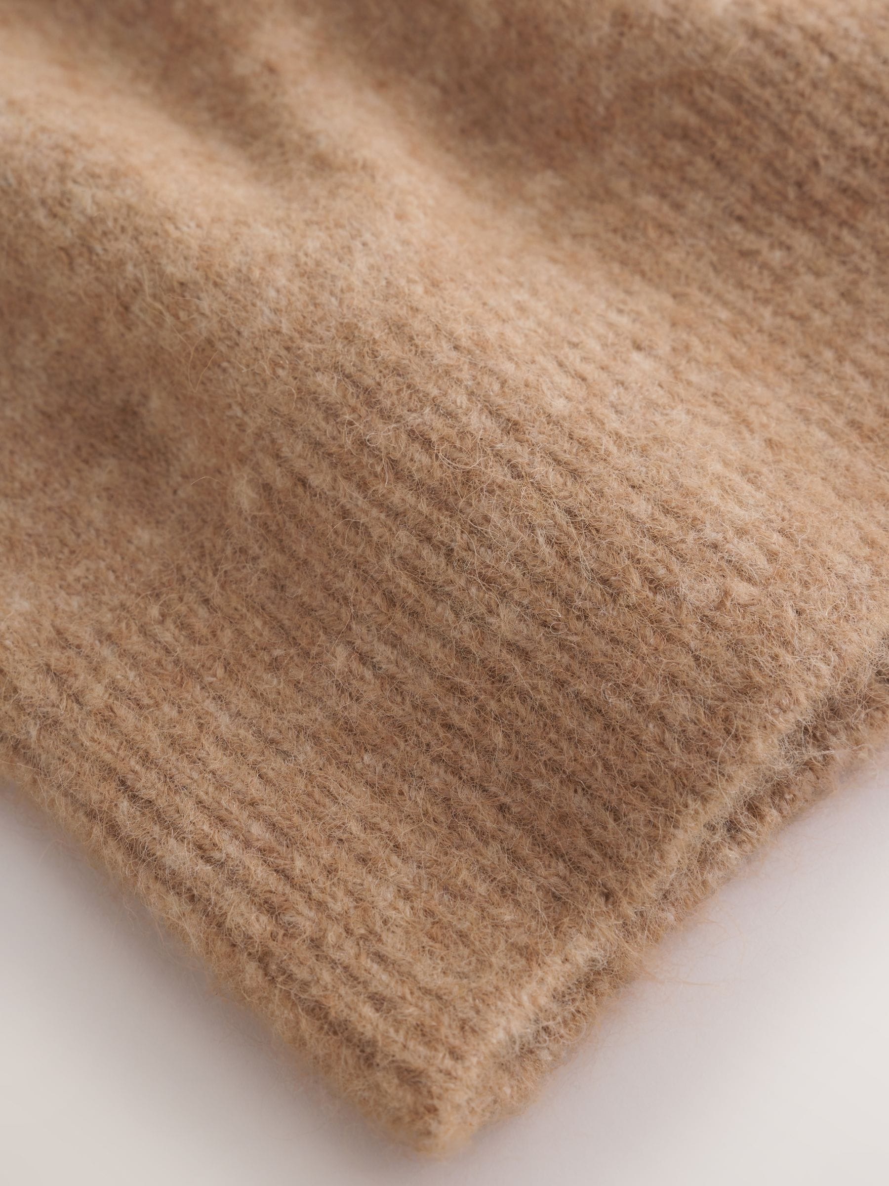 Long Sleeve Crew Neck Knitted Jumper With Wool - Camel/Green Fairisle - Regular - SIP Still Life
