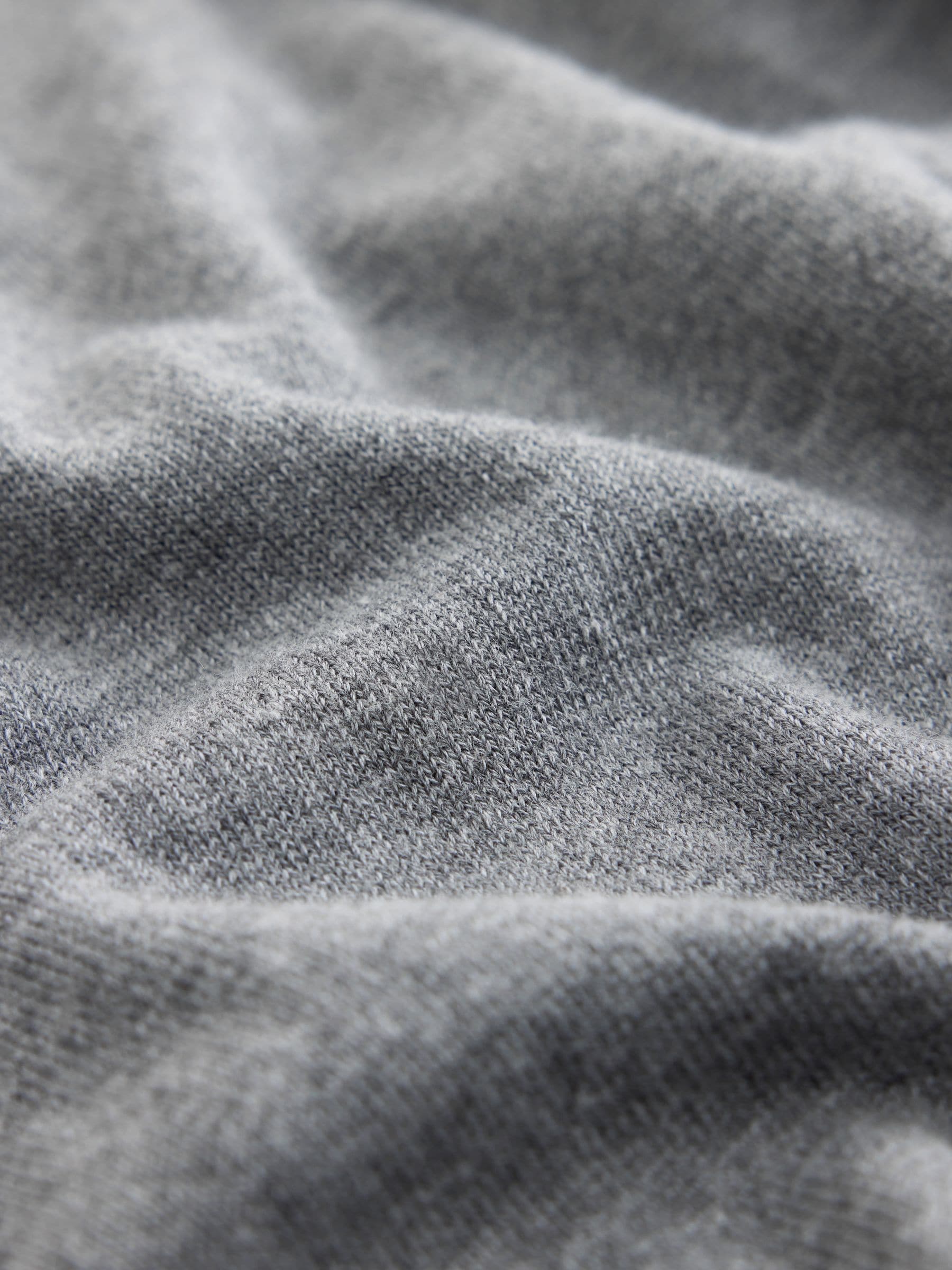 Cotton Rich Soft Touch Long Sleeve Crew Neck Jumper - Grey - Regular - SIP Still Life