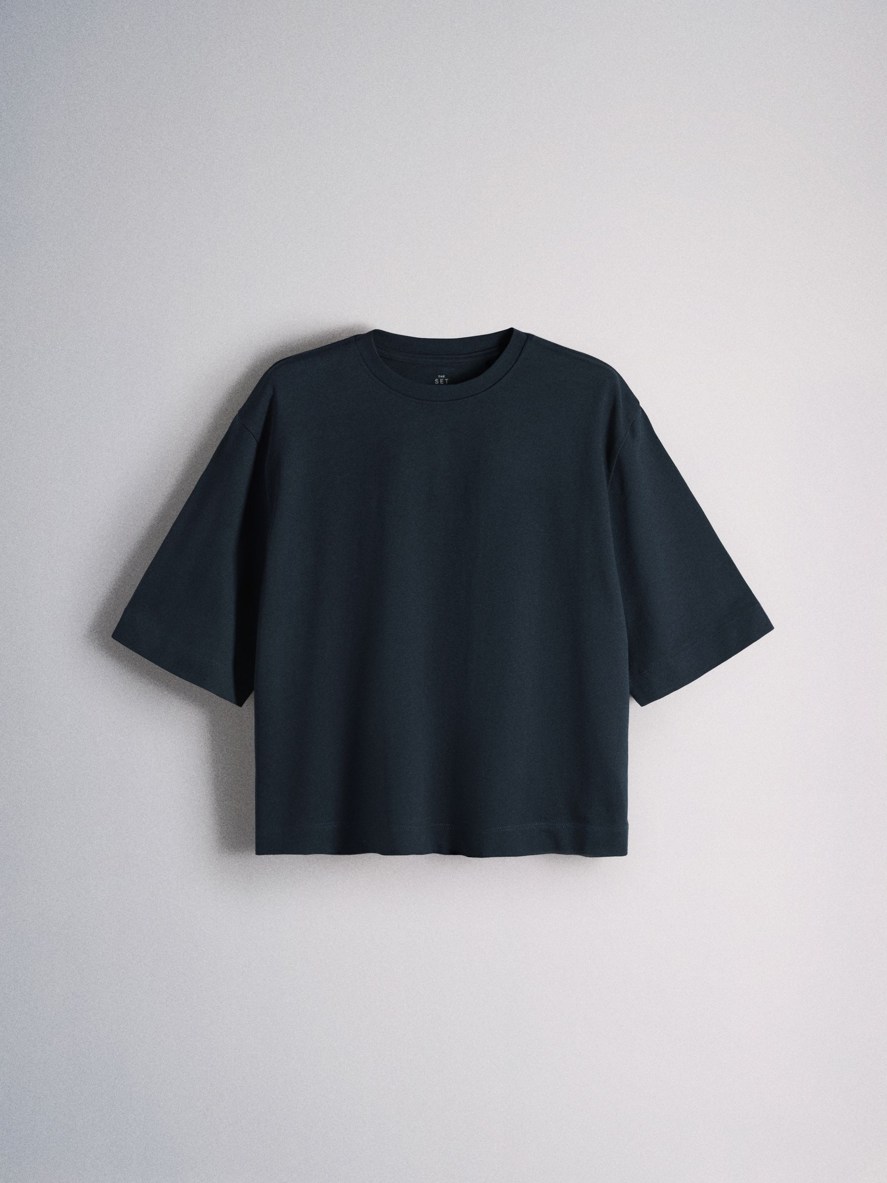 The Set 5 Pack Heavyweight Relaxed Short Sleeve T-Shirts - Navy/Brown/Stripe/White - Regular - SIP Still Life