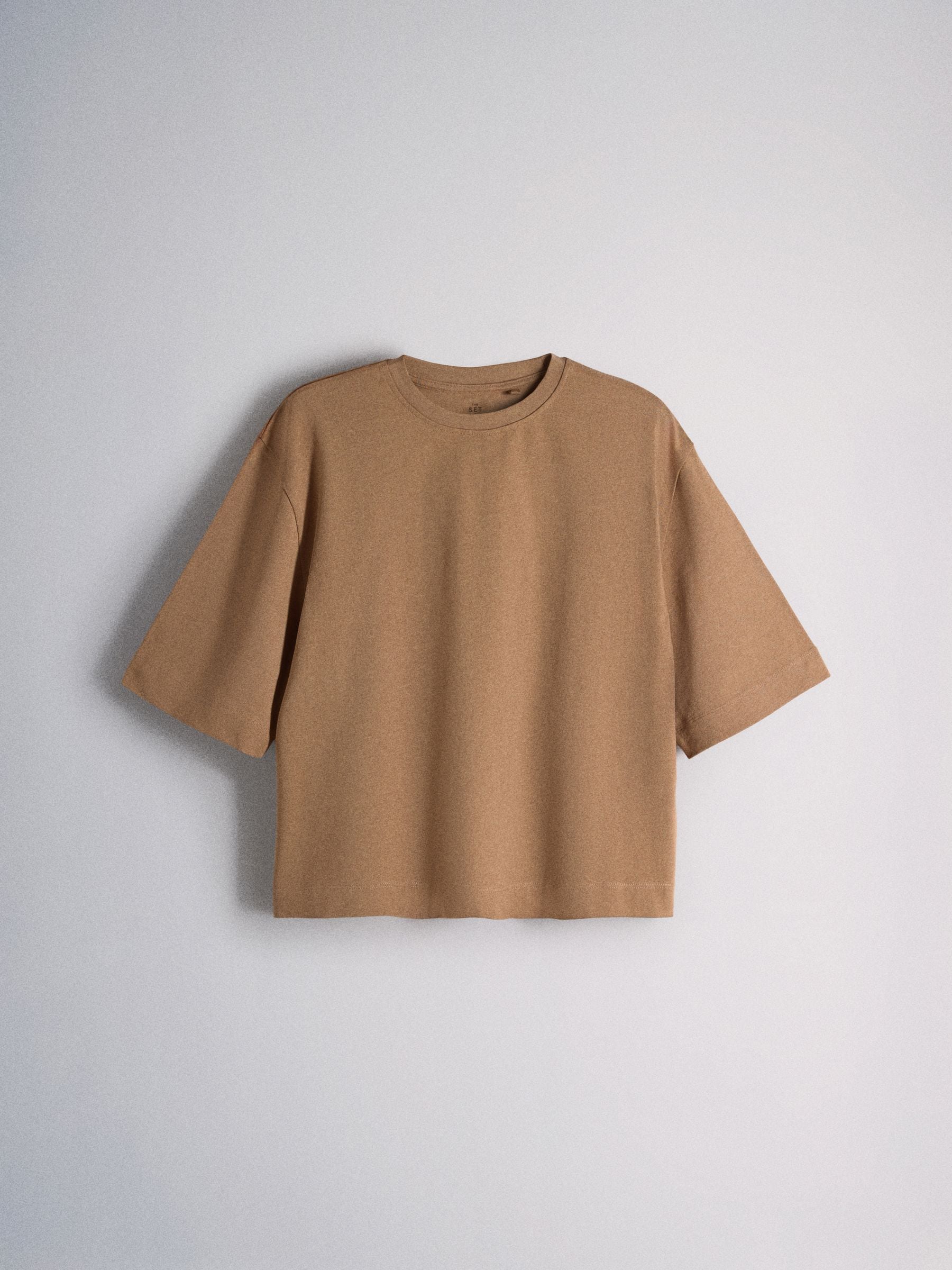 The Set 5 Pack Heavyweight Relaxed Short Sleeve T-Shirts - Navy/Brown/Stripe/White - Regular - SIP Still Life