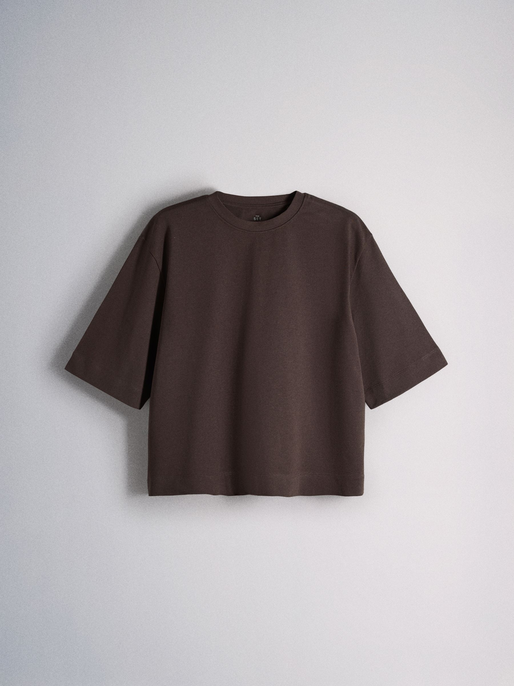 The Set 5 Pack Heavyweight Relaxed Short Sleeve T-Shirts - Navy/Brown/Stripe/White - Regular - SIP Still Life