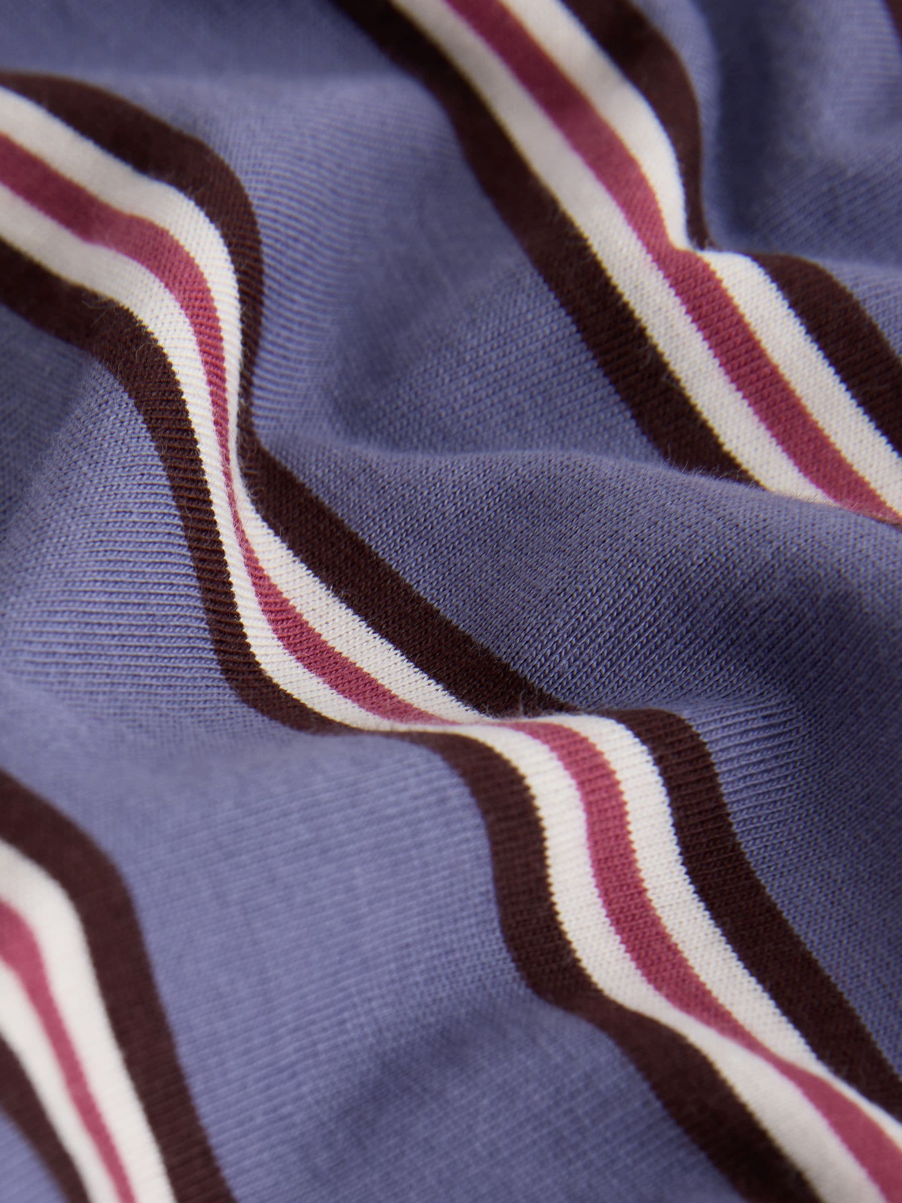 Long Sleeve Crew Neck T-Shirt - Blue Stripe - Regular - SIP Still Life