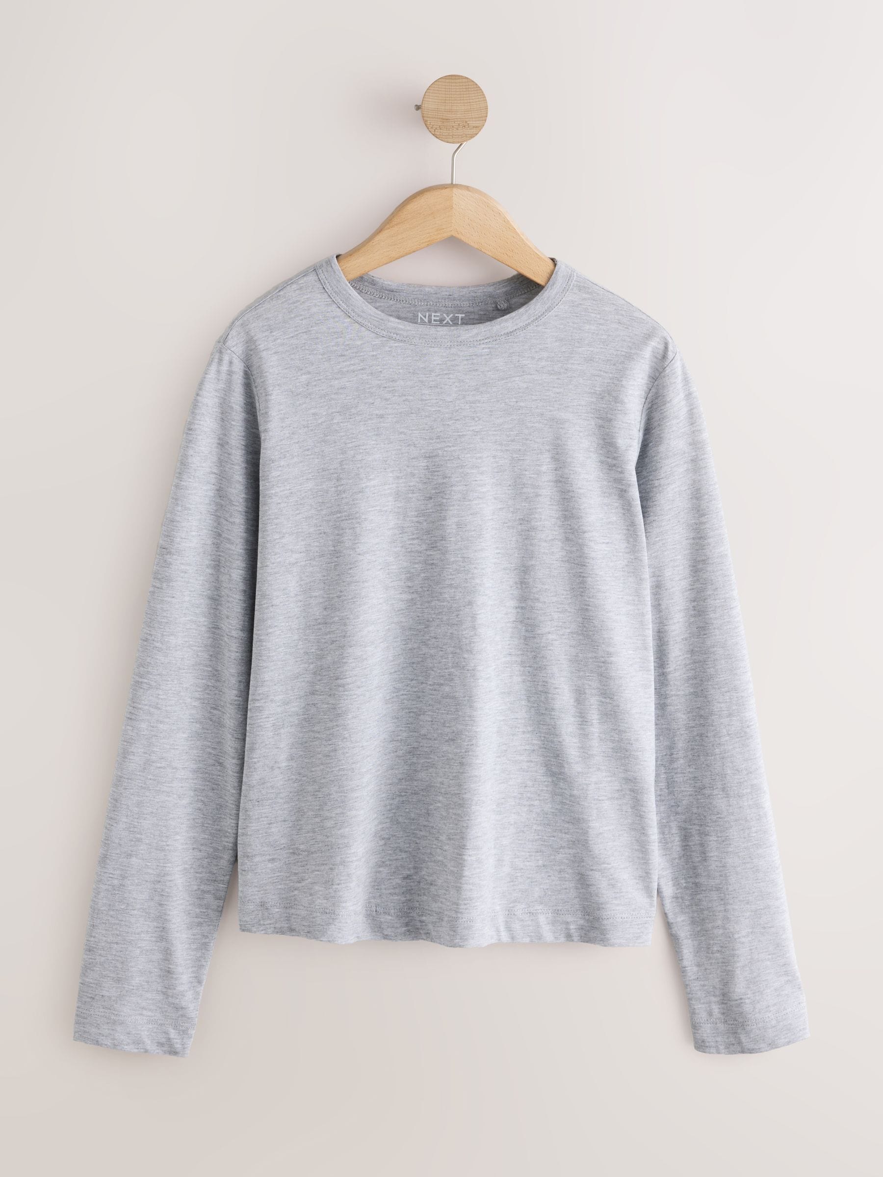 Long Sleeve Crew Neck T-Shirt - Grey - Regular - SIP Still Life