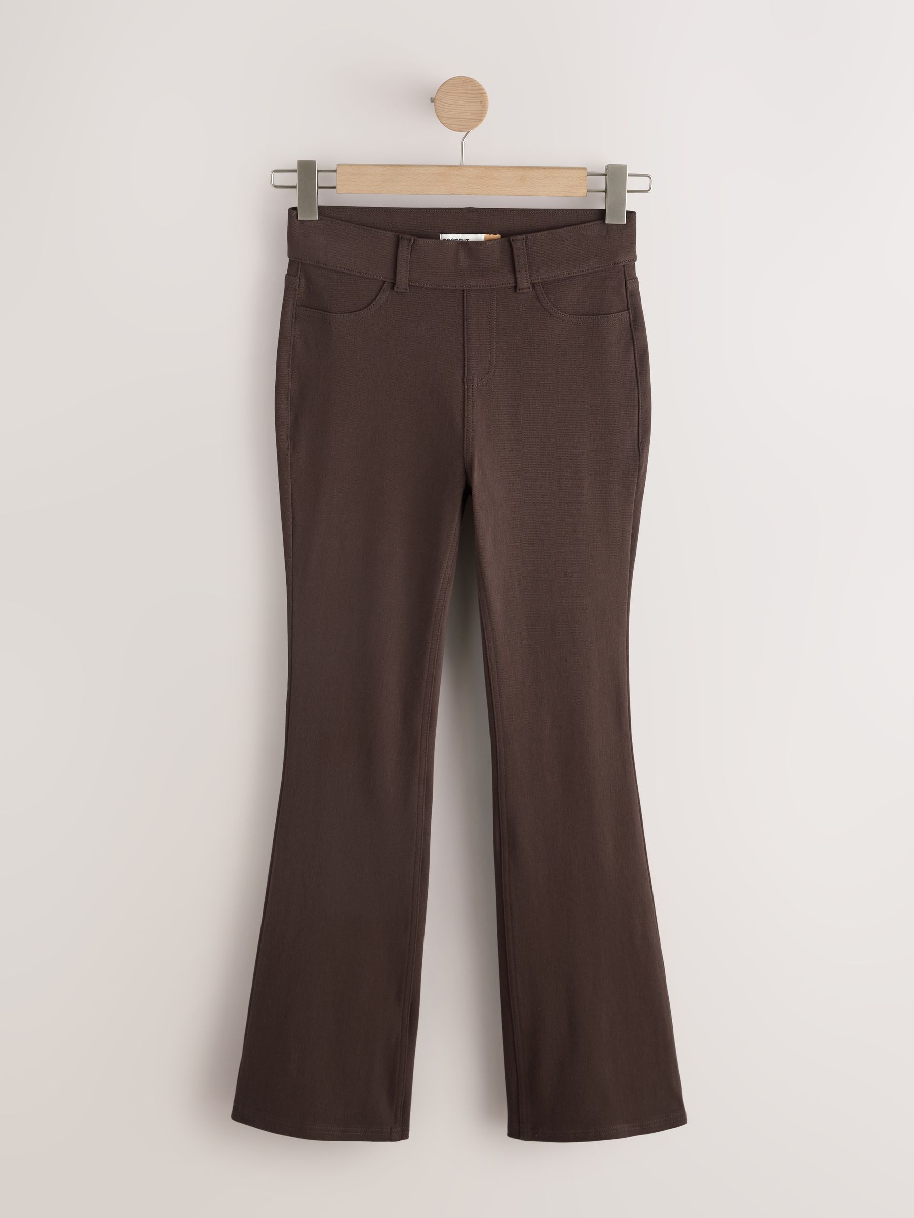Full Length Jersey Denim Bootcut Leggings 2 Pack - Black/ Chocolate Brown - Regular - SIP Still Life
