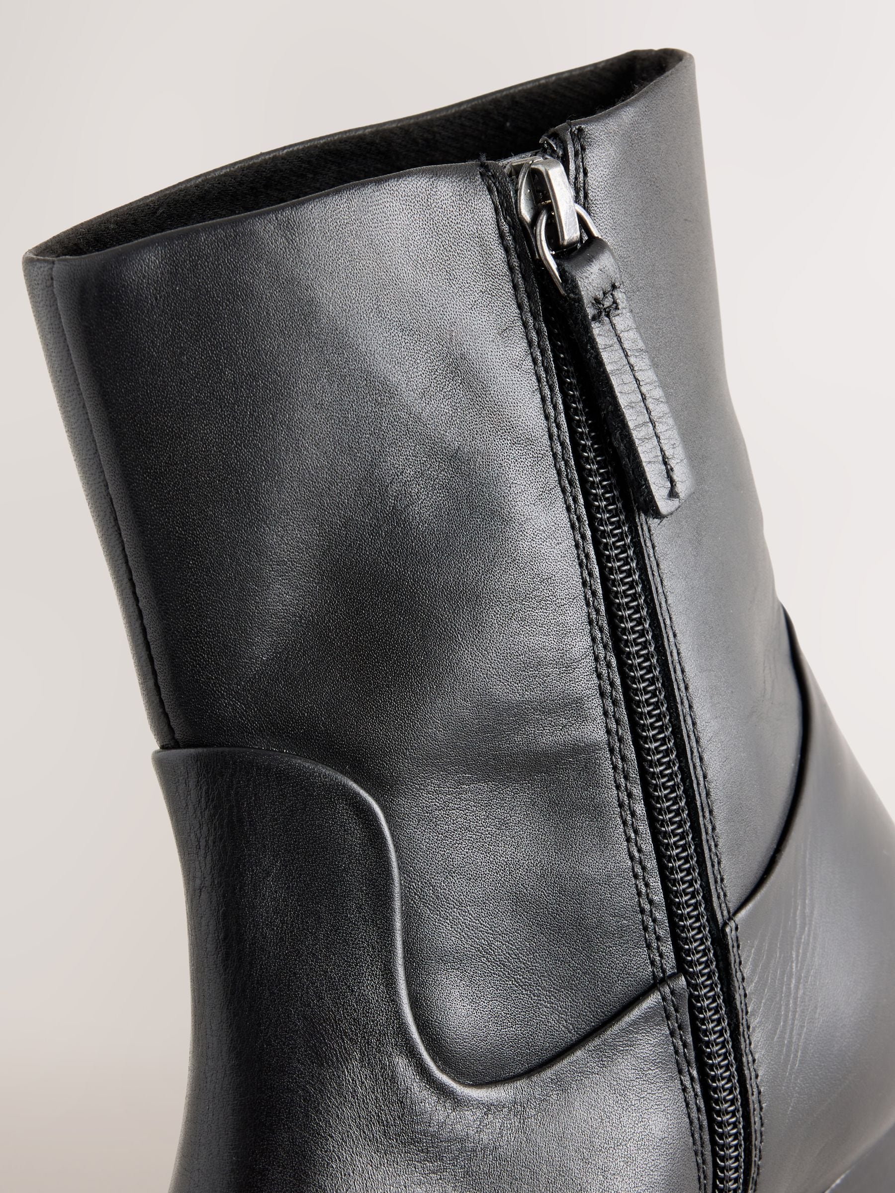 Forever Comfort® Standard/Wide Fit Leather Ankle Western Boots - Black - Regular - SIP Still Life