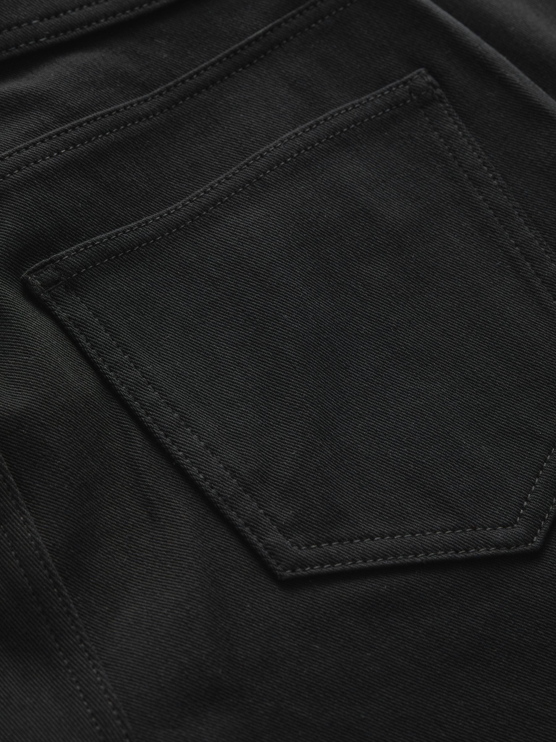Jersey Denim Wide Leg Trousers - Black Side Stripe - Regular - SIP Still Life