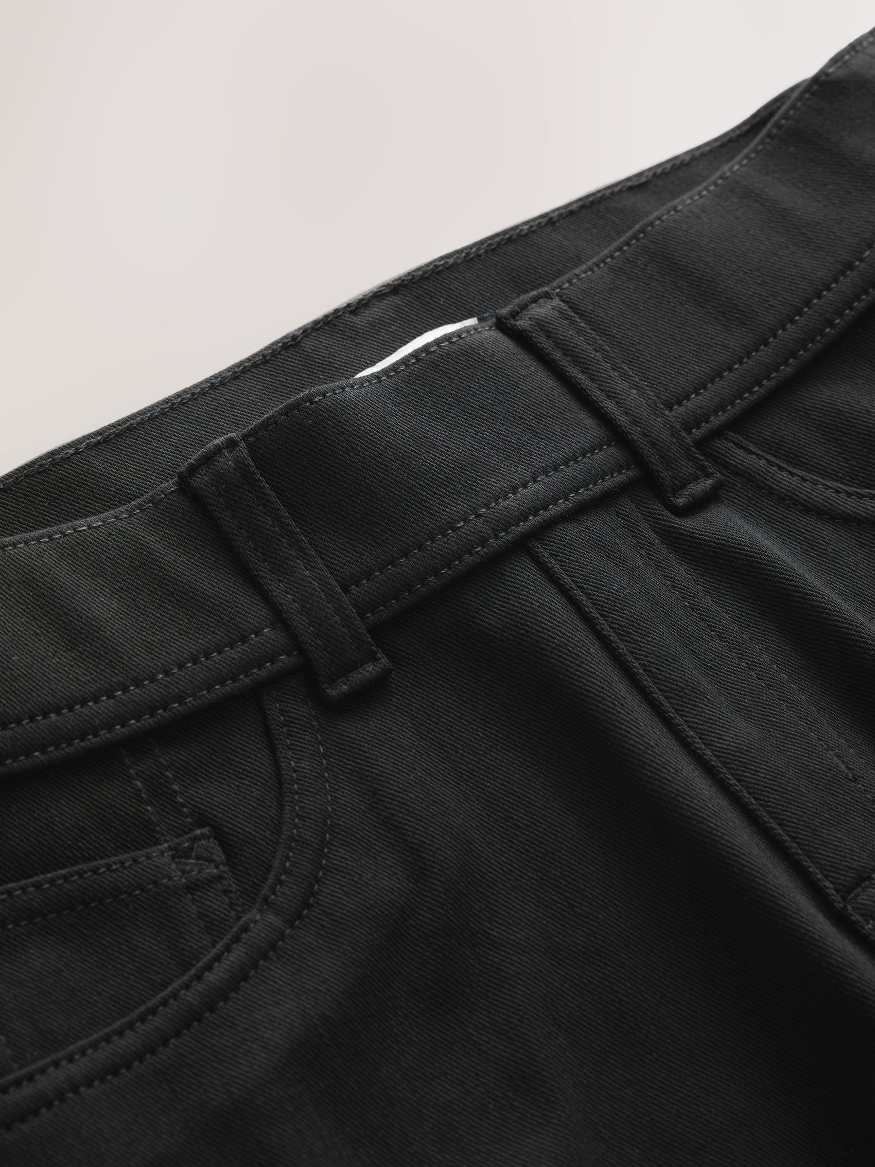 Jersey Denim Wide Leg Trousers - Black Side Stripe - Regular - SIP Still Life