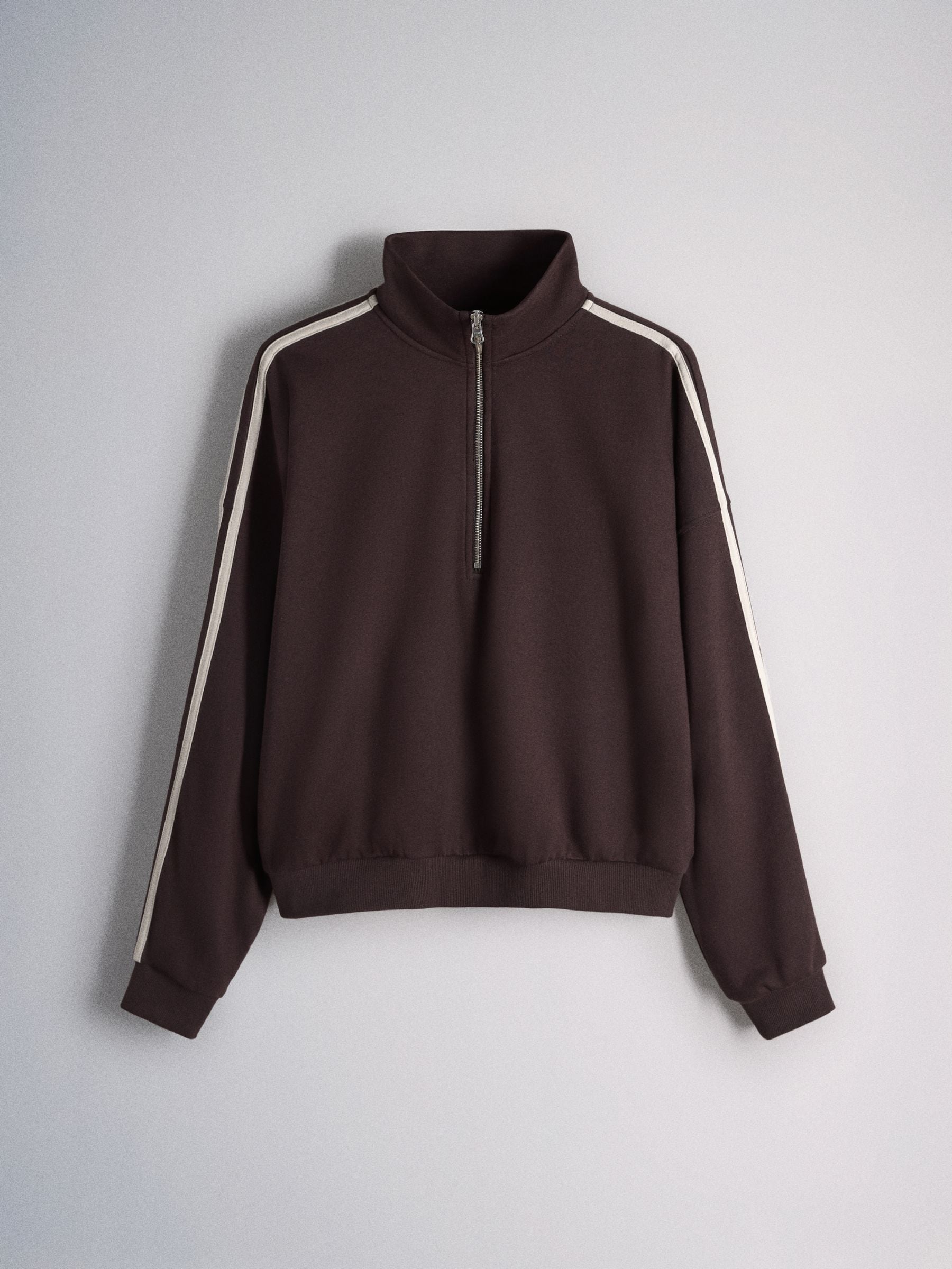 The Set Funnel Neck Sweat with Straight Leg Joggers Co-Ord Set - Brown - Regular - SIP Still Life