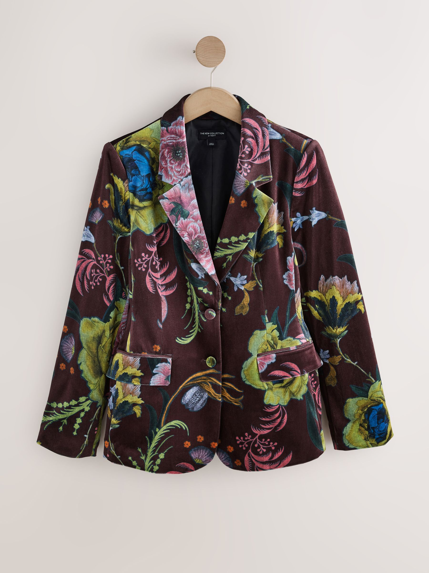 Velvet Single Breasted Blazer - Print - Regular - SIP Still Life
